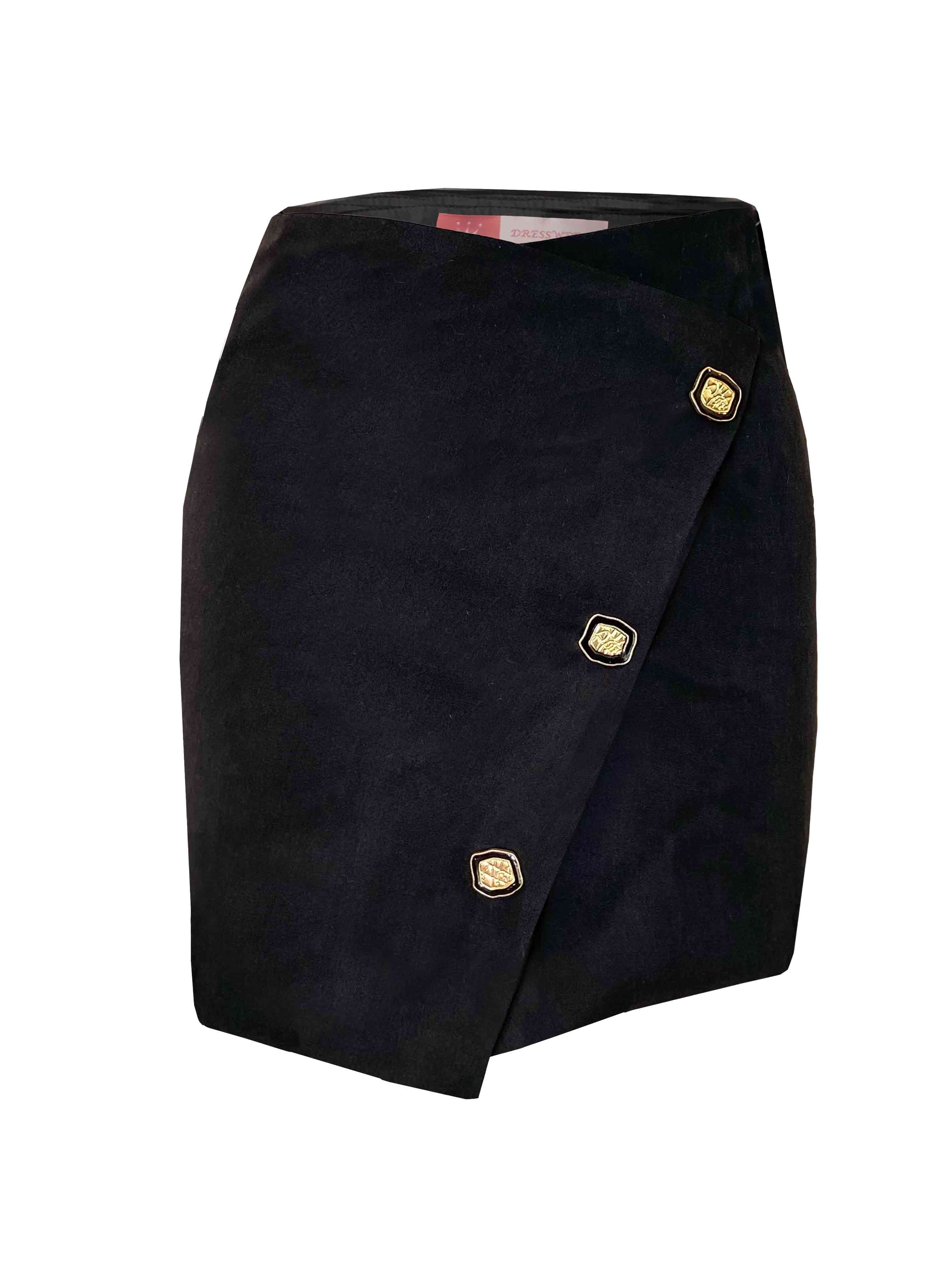 MÅNGSIDIG BLACK MINI SKIRT