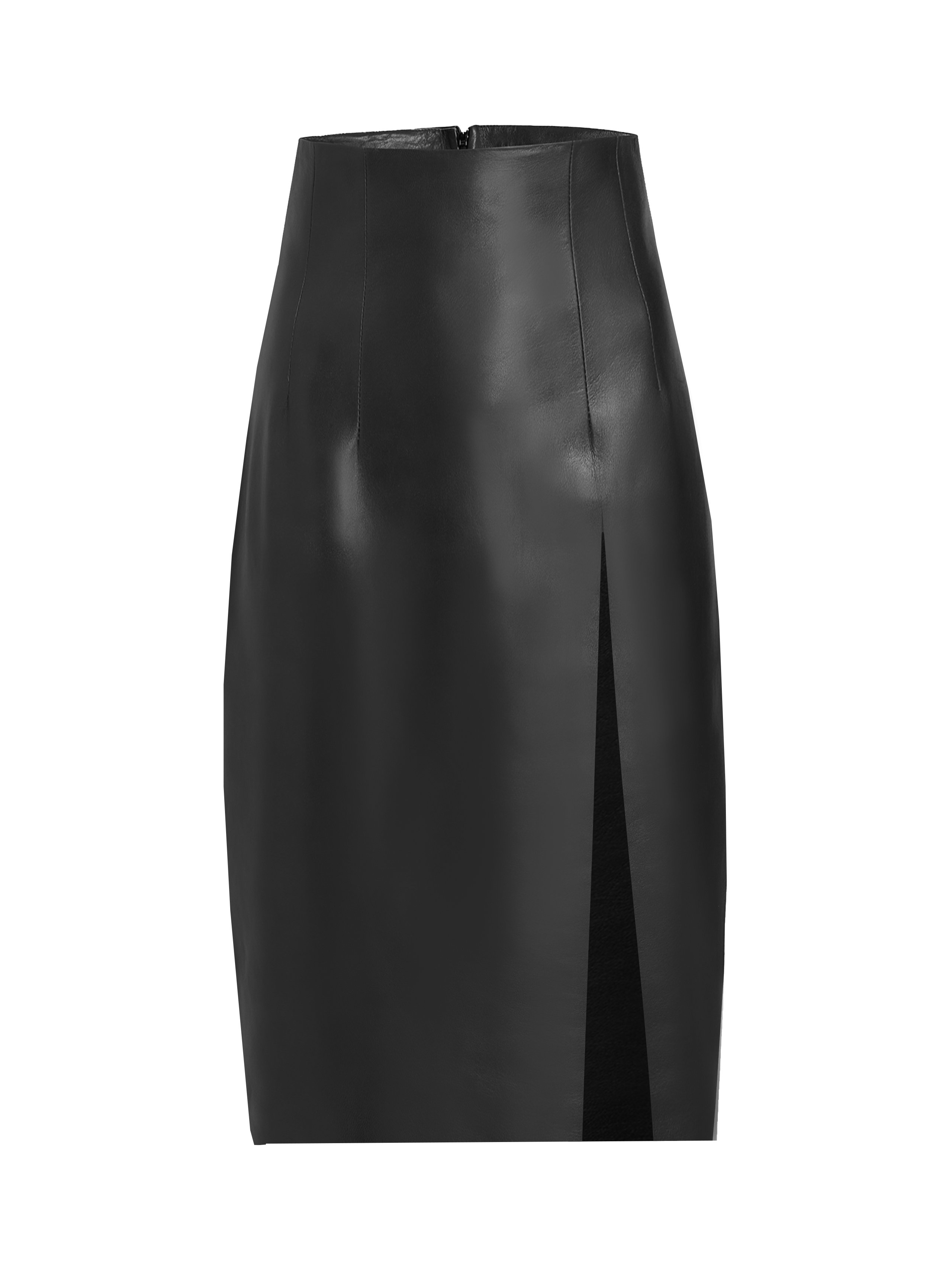 VACCIN MIDI LEATHER SKIRT