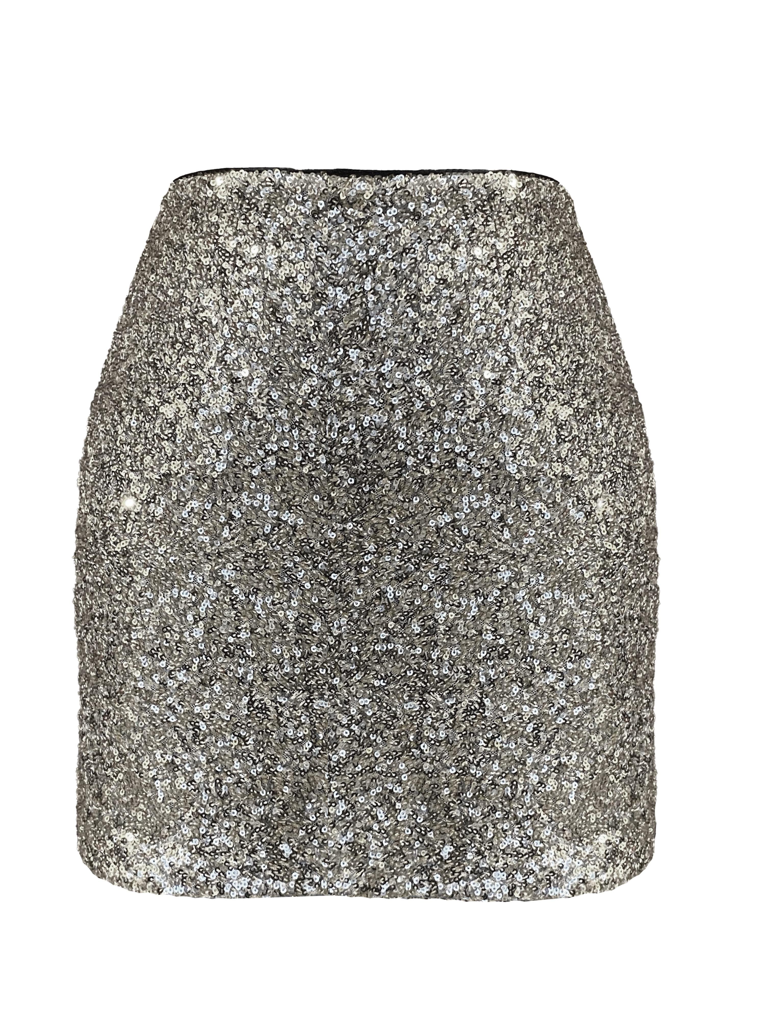 FEST SILVER MINI SKIRT