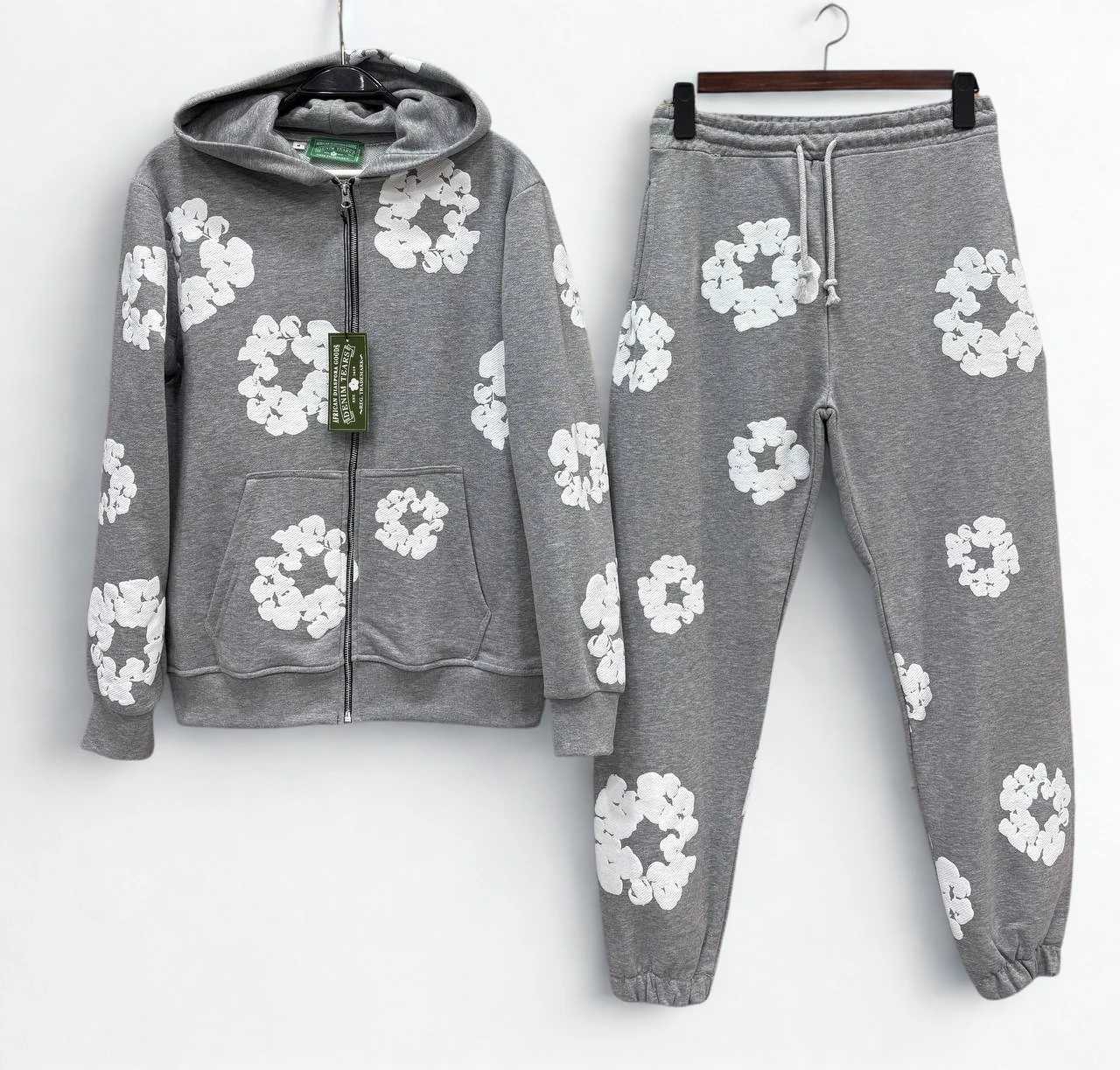 Dnm Tears Zipper Tracksuit Grey