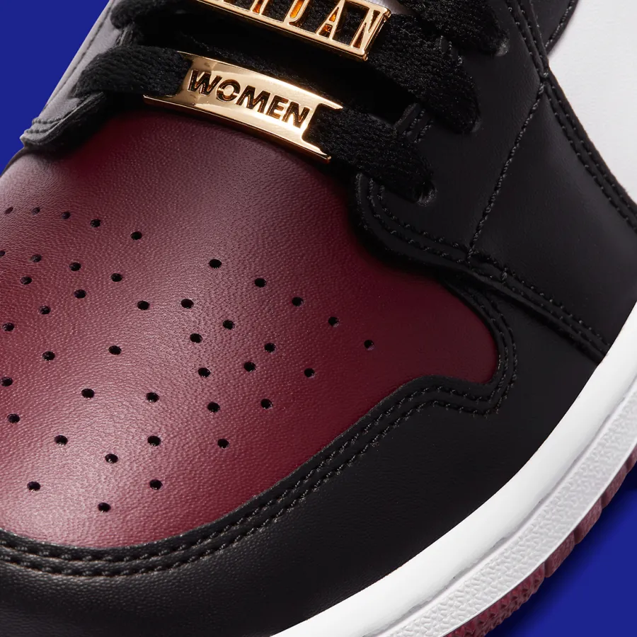 Jordan 1 Mid Maroon Gold Pendants