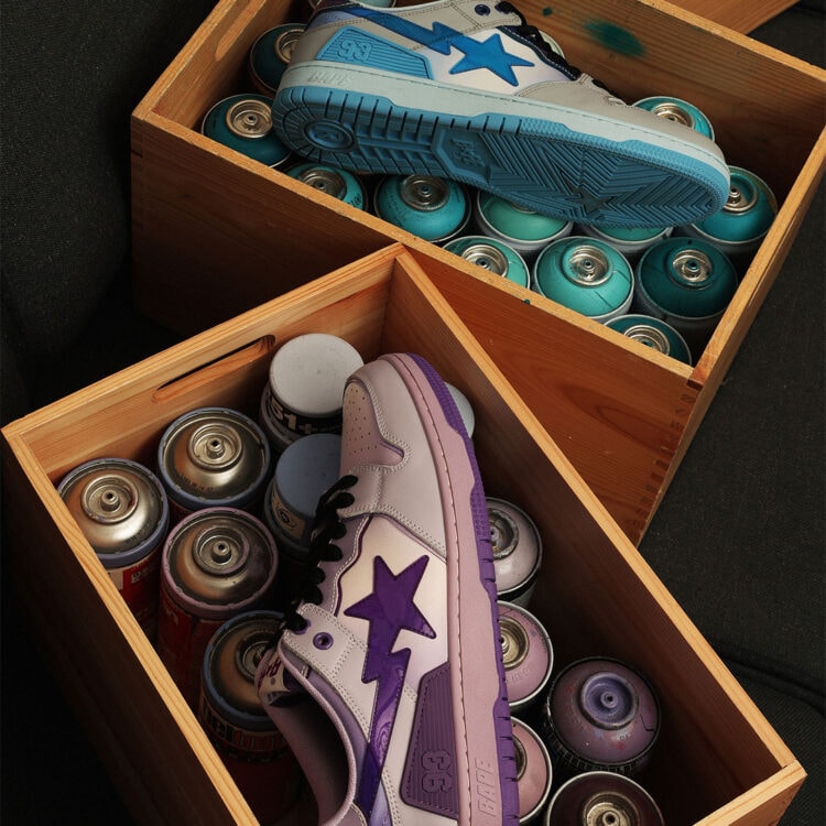 A Bathing Ape Bape Sk8 Sta Low Purple