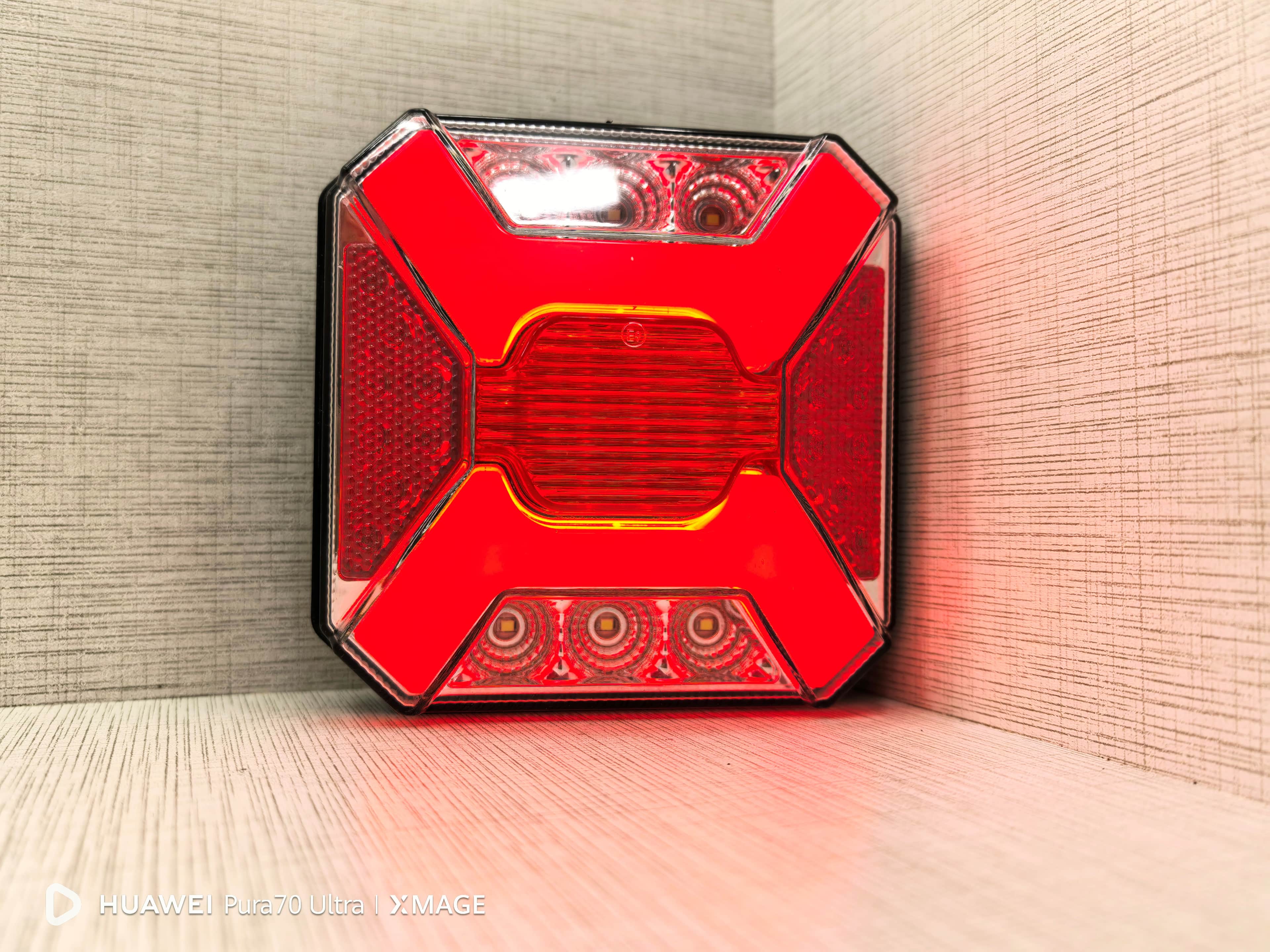 Neon LED Stop Lambası Kare Hamburger Angel Model 12-24V
