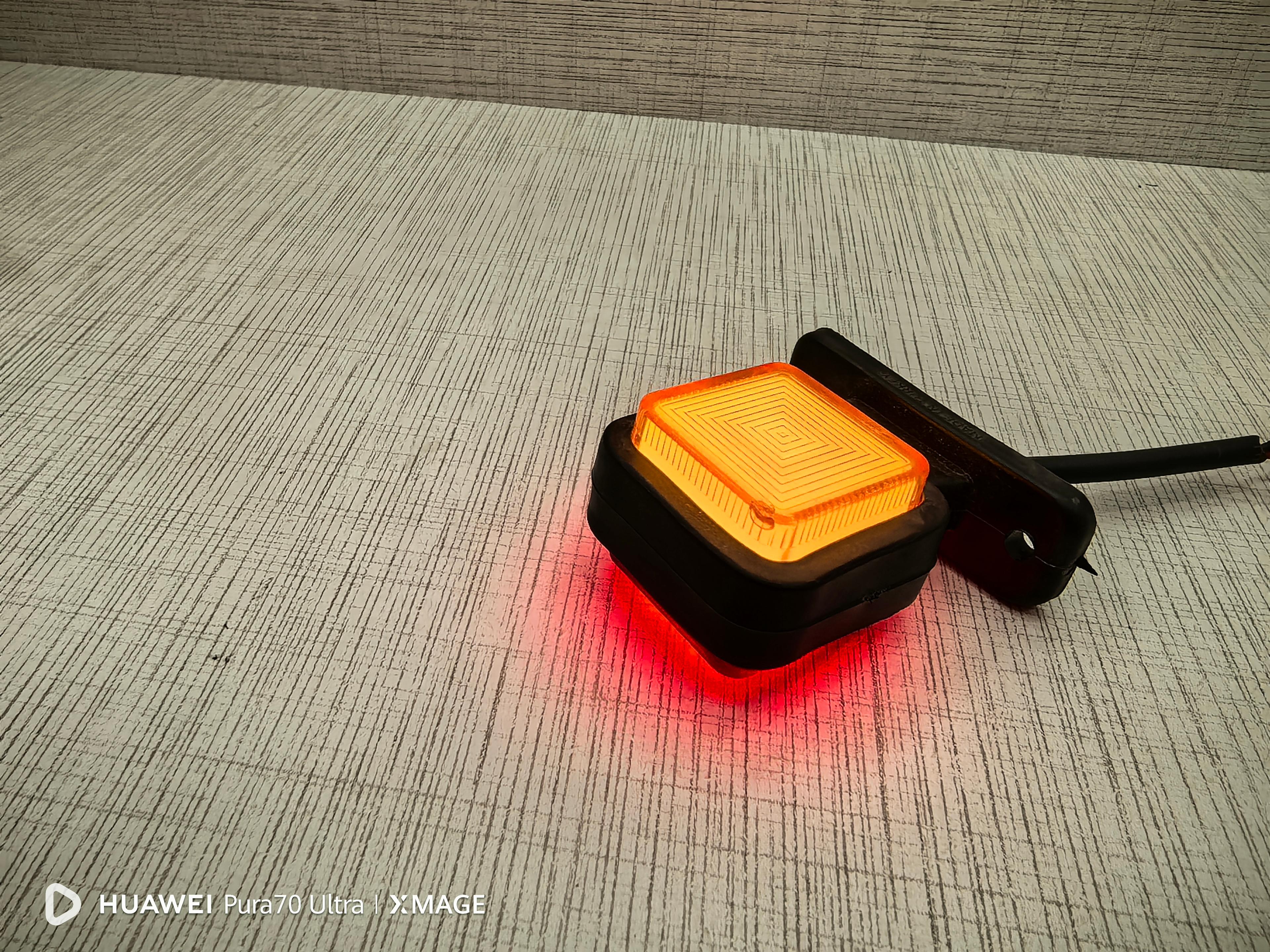 Neon Mini Takoz Lamba Kare Kırmızı - Sarı 12-24V