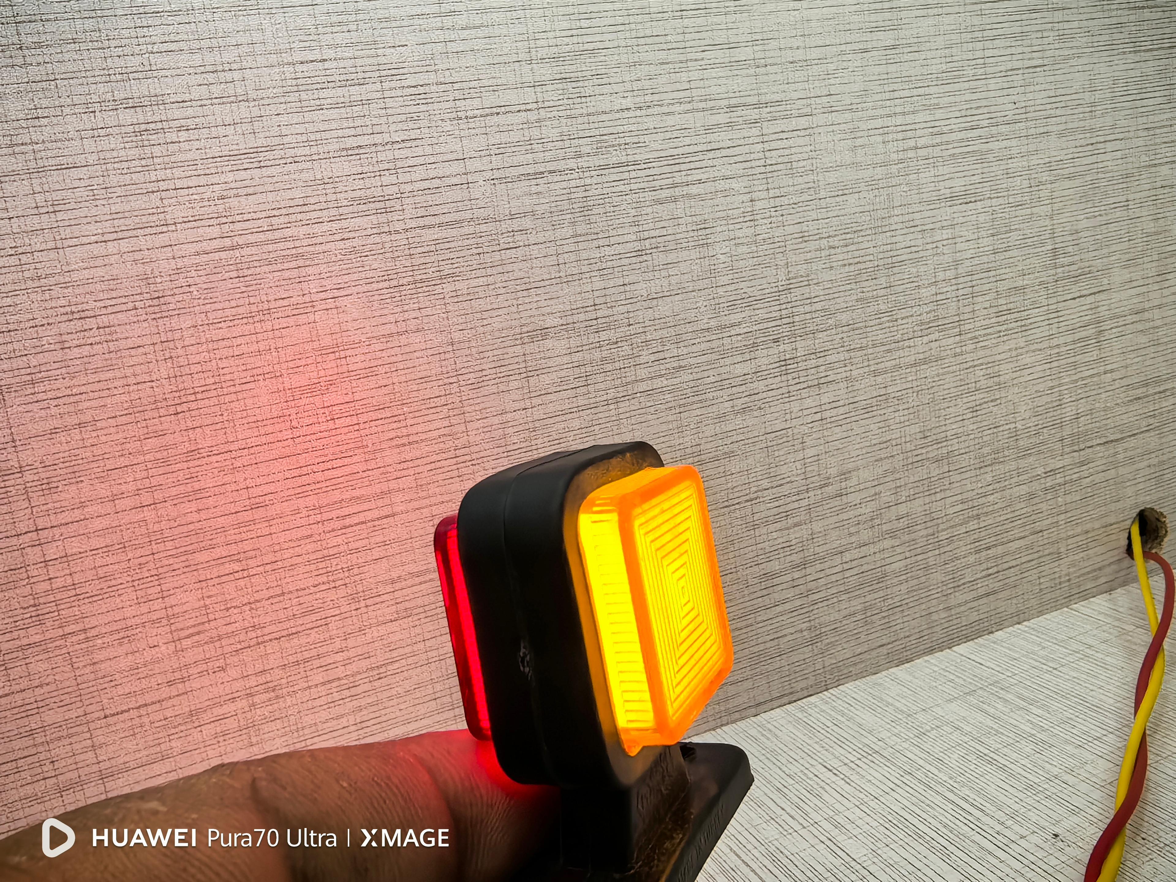 Neon Mini Takoz Lamba Kare Kırmızı - Sarı 12-24V