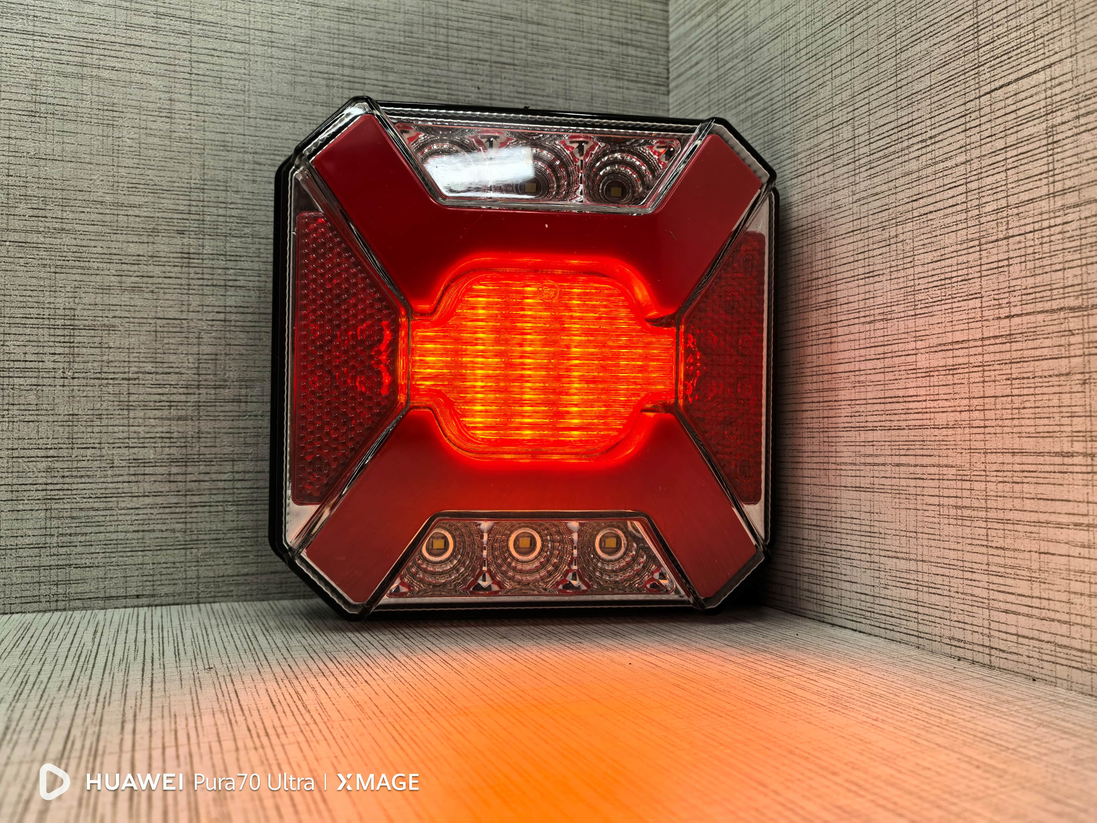 Neon LED Stop Lambası Kare Hamburger Angel Model 12-24V