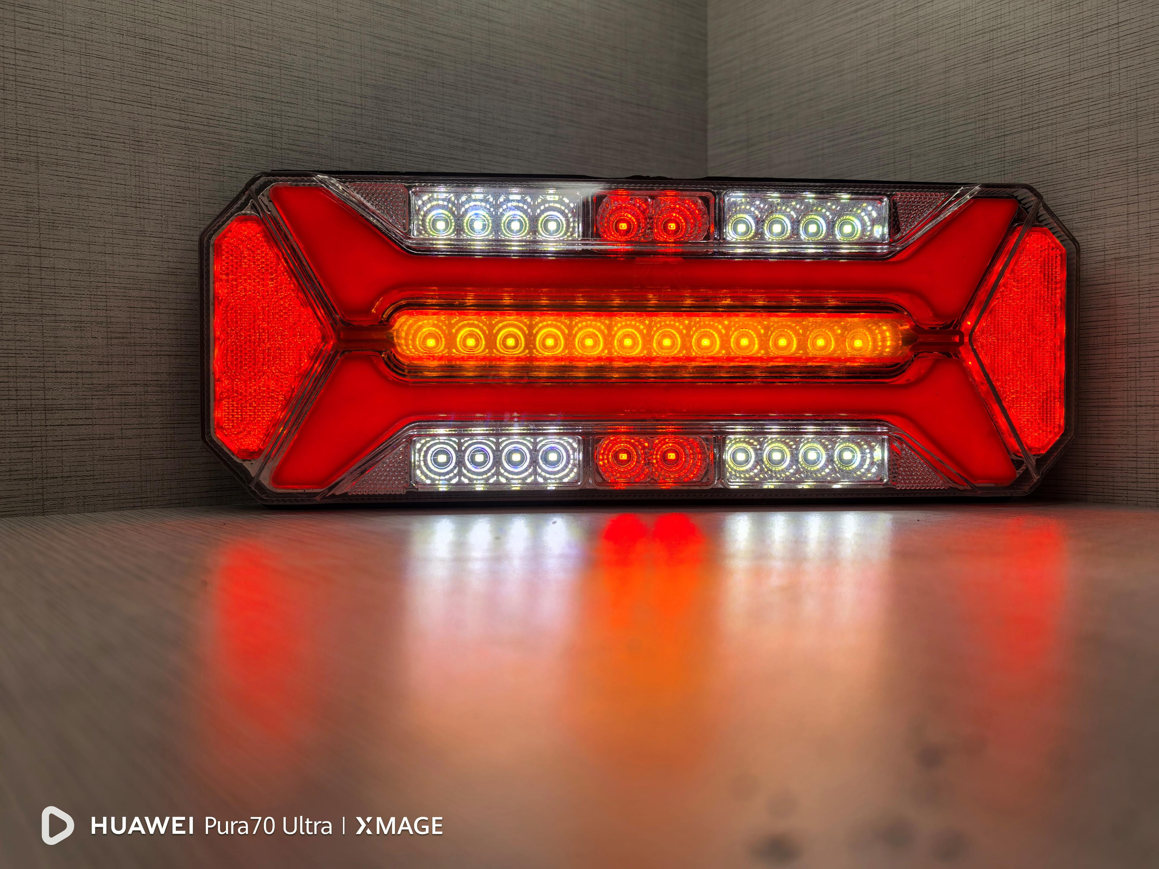 Neon Led Stop Lambası Angel Model Büyük Akar Sinyalli 12-24V