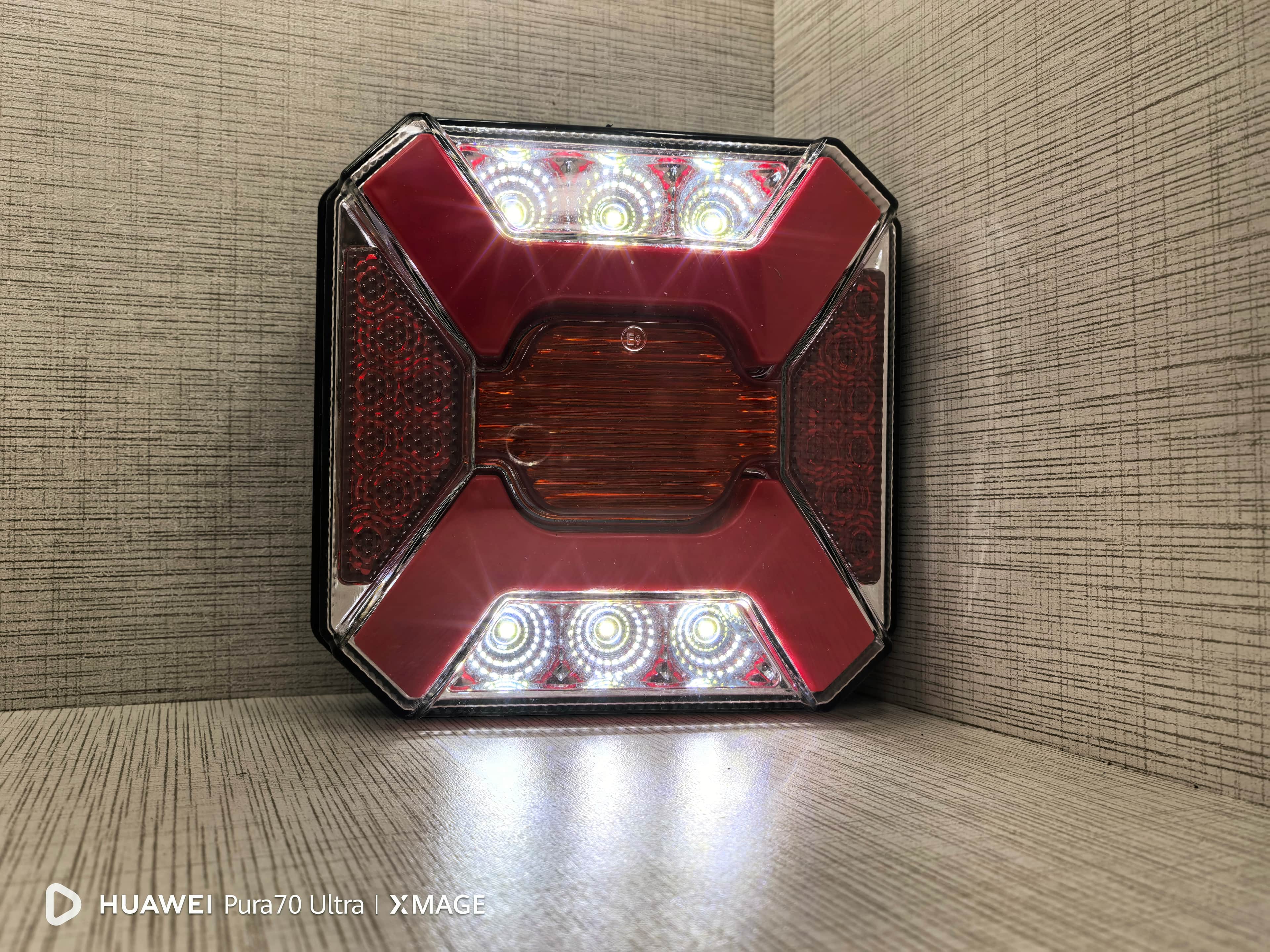 Neon LED Stop Lambası Kare Hamburger Angel Model 12-24V