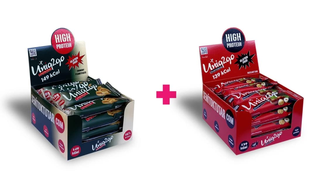 Fıstıklı Proteinli Bar 40g 16 adet Chocodark Fındıklı Proteinli Bar 38g 16 adet (32 adet)