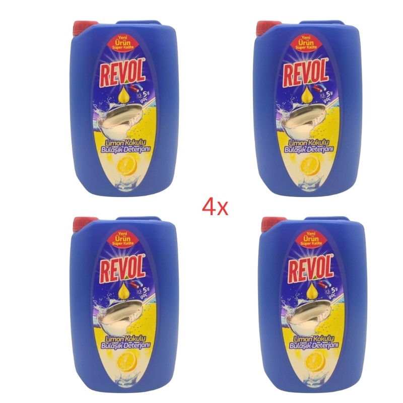 Revol Limon Kokulu El Bulaşık Deterjanı 3,8 Lt (4 Adet)