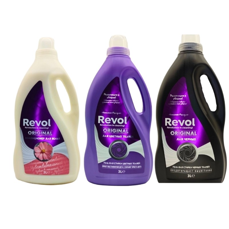 Revol Sıvı Çamaşır Deterjanı Avantaj Paketi (renkli, beyaz, siyah)