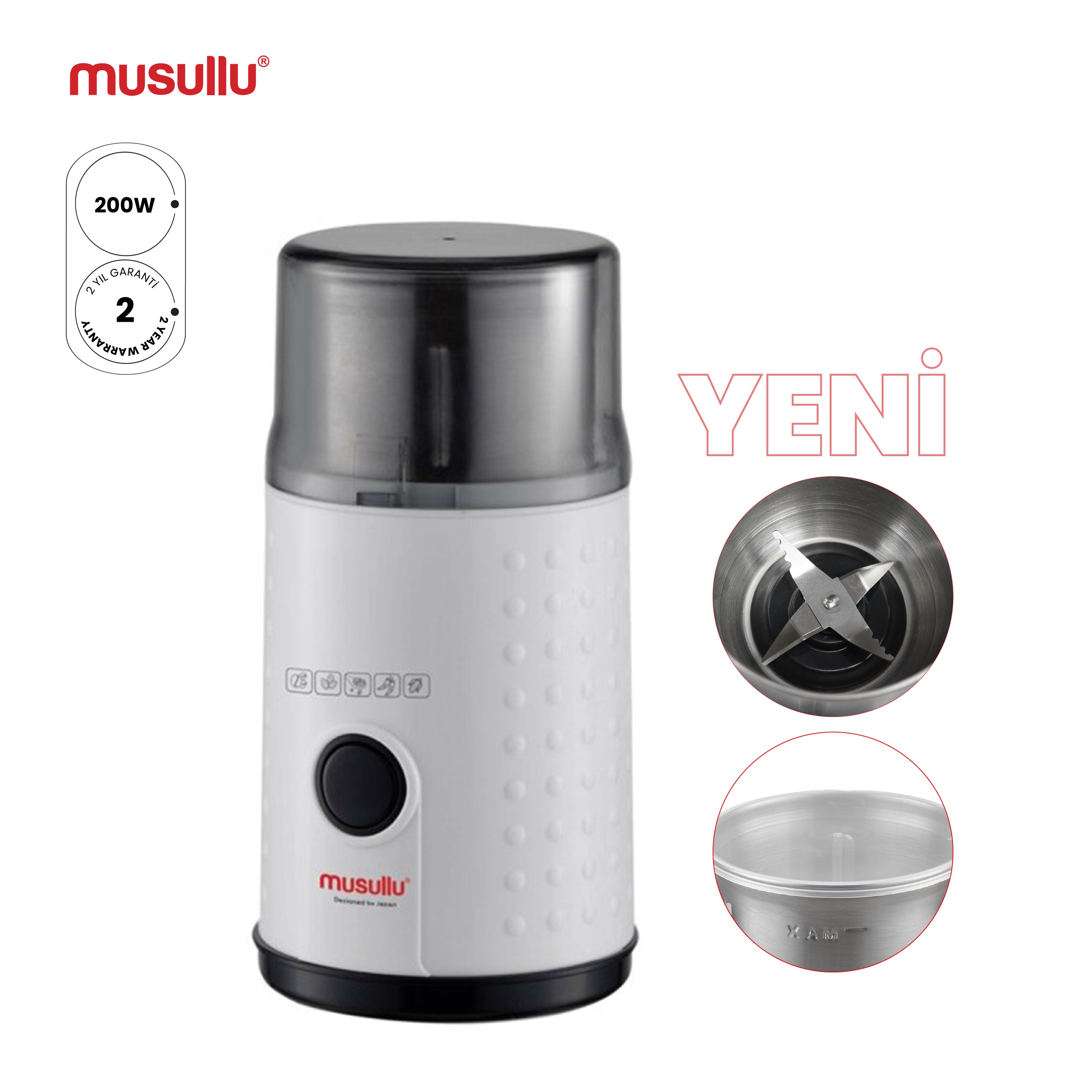 Musullu MSL-1003 Kahve Ve Baharat Öğütücü 200W