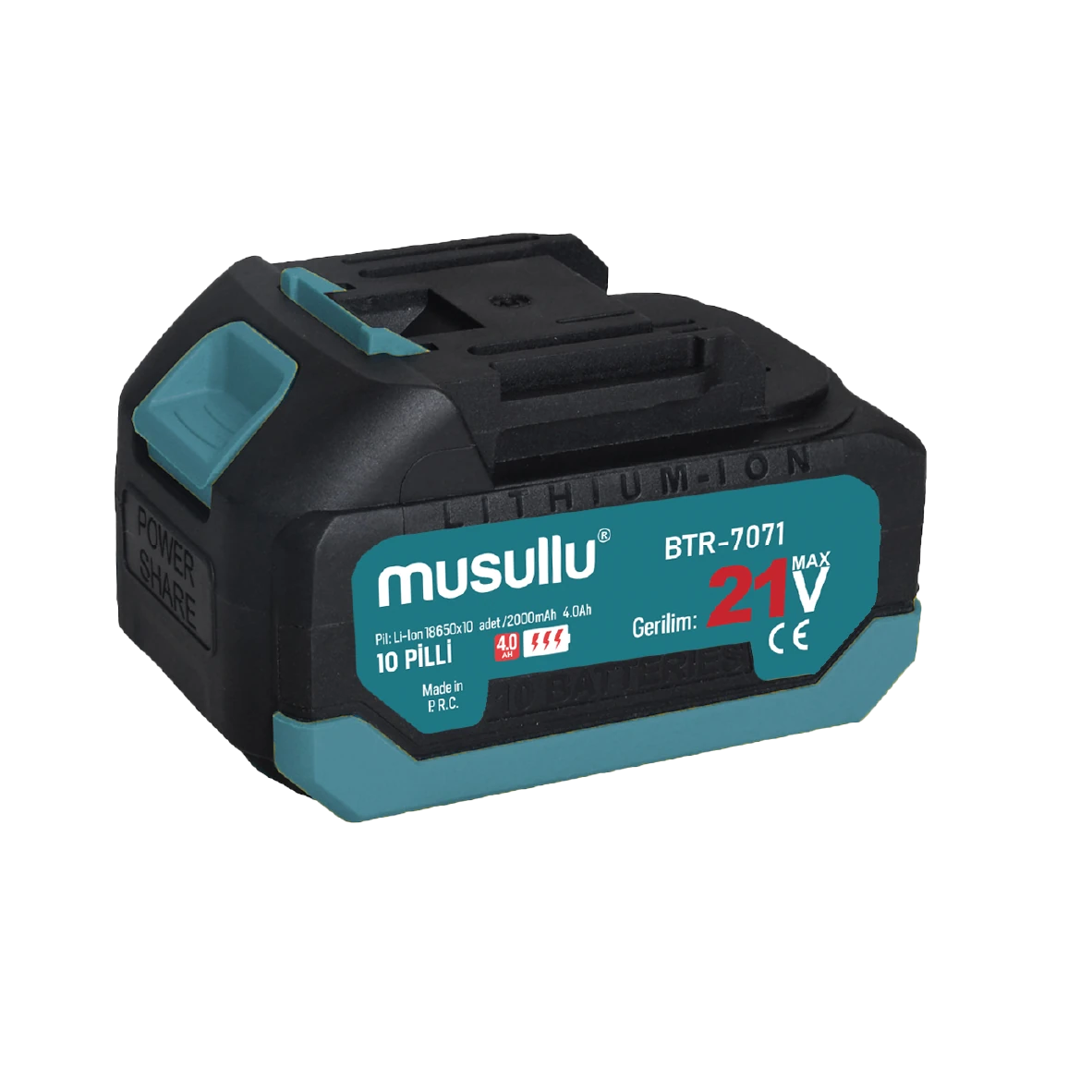 Musullu BTR-7071 El Aletleri Bataryası Li-Ion – 21V / 2000 mAh 4.0Ah