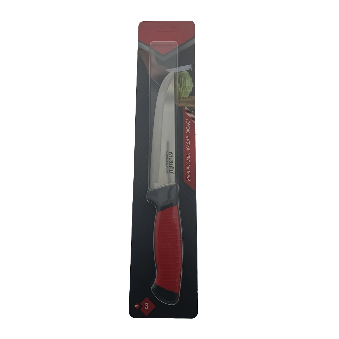 Musullu Bıçak Çift Renkli Kasap Bıçağı No:3