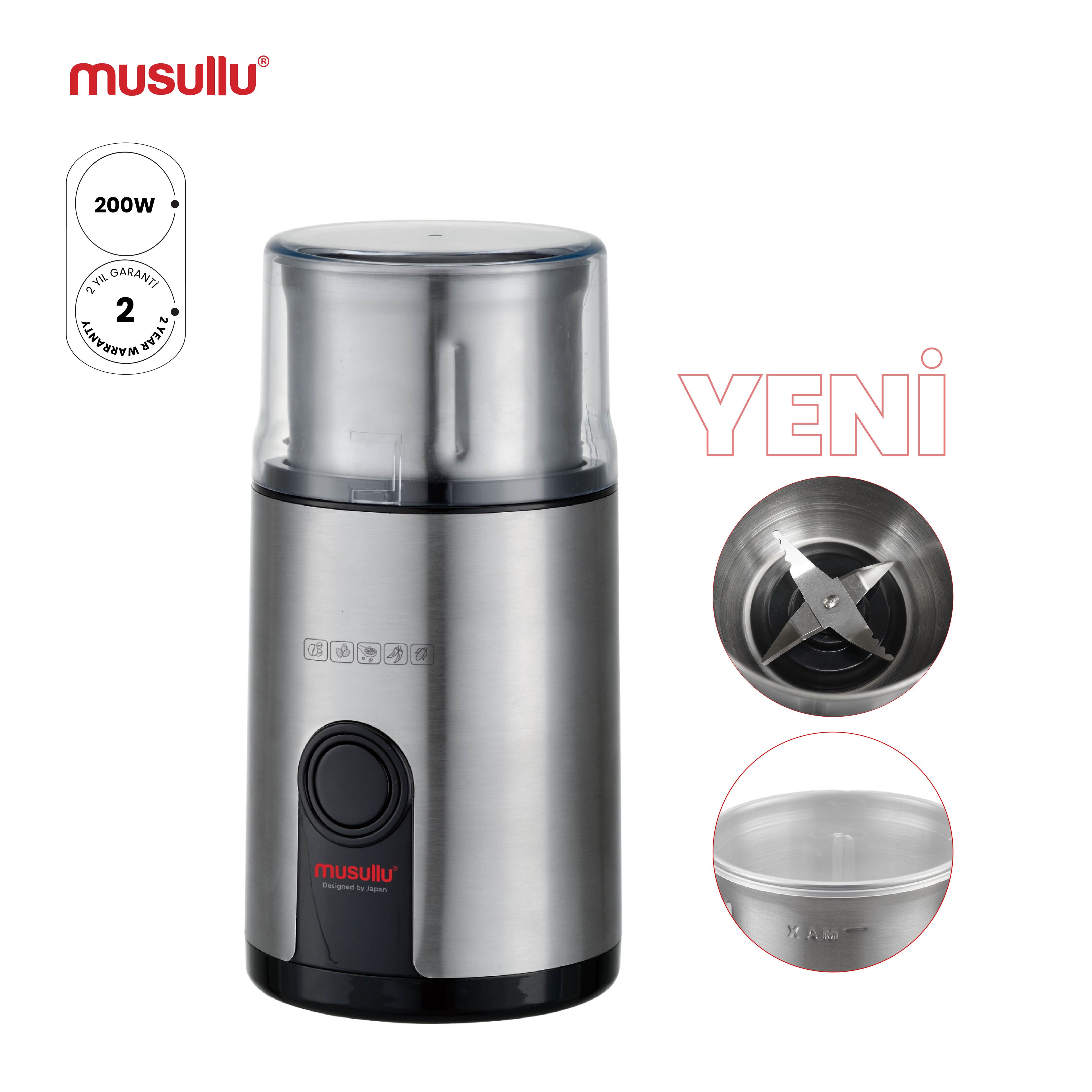 Musullu Kahve Ve Baharat Öğütücü 200W (MSL-1004)