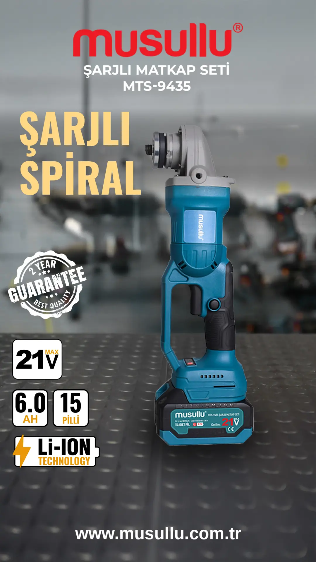 Musullu MTS-9435 Şarjlı Matkap Seti