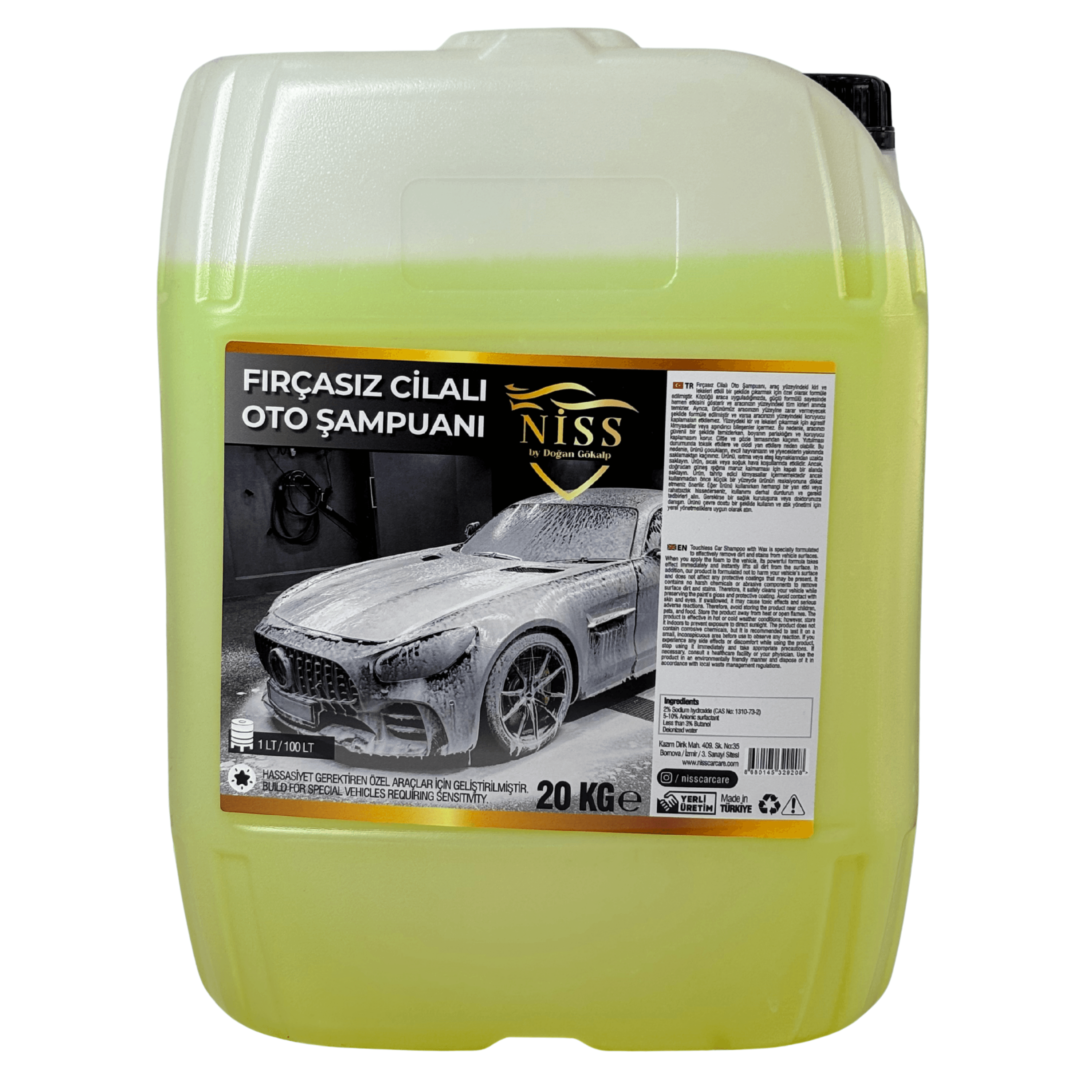 Fırçasız Cilalı Oto Şampuanı 20L