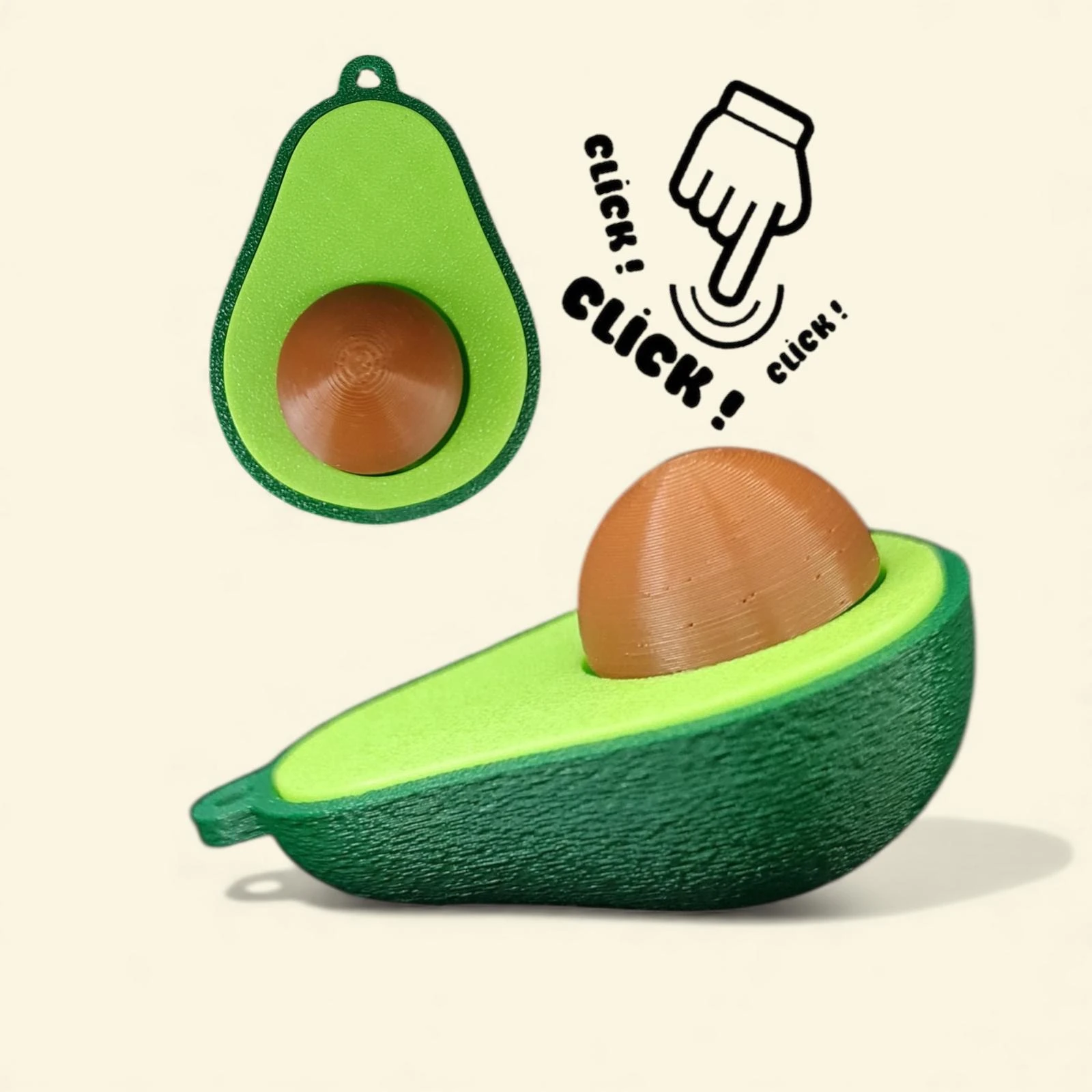 Avokado Clicker Anahtarlık