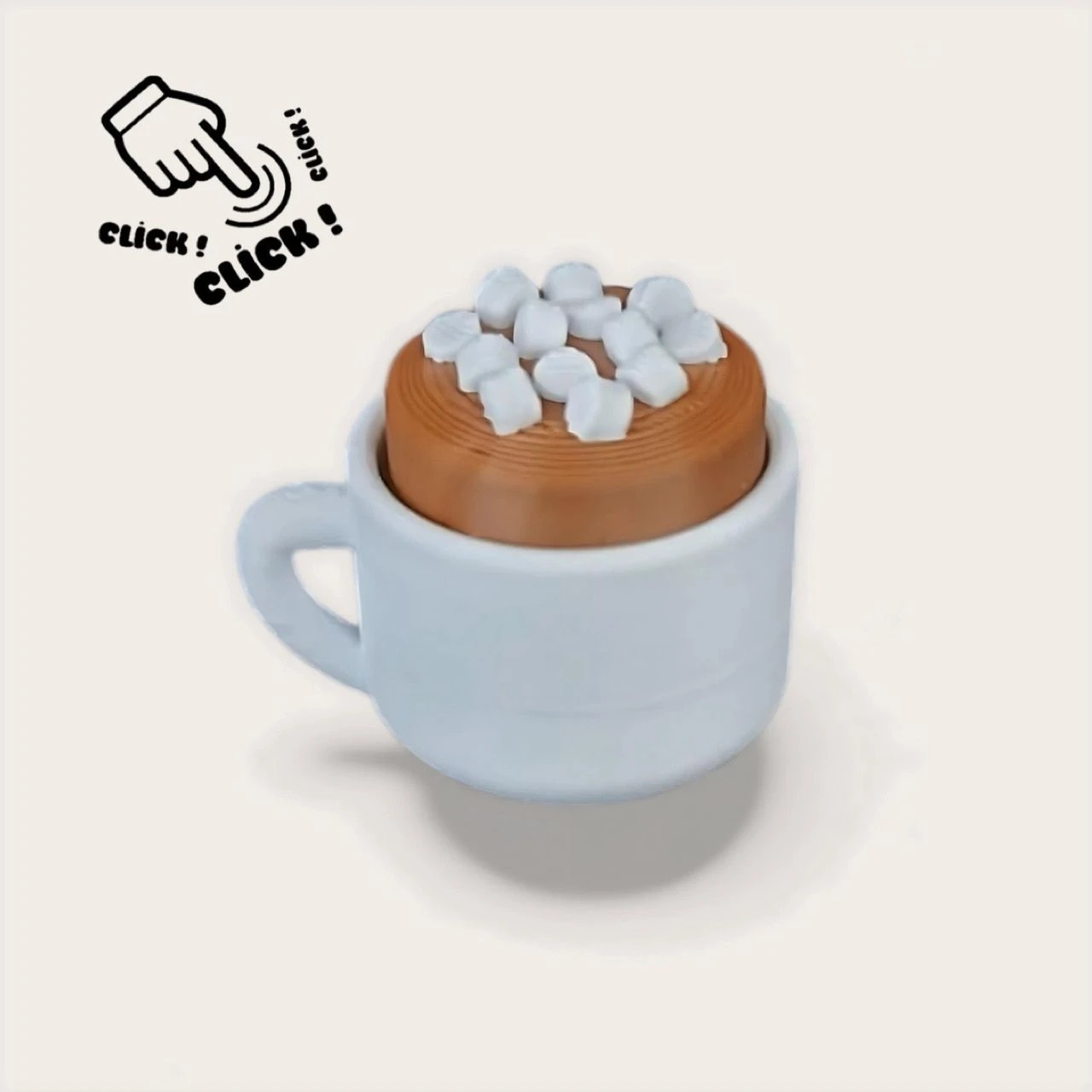 Sıcak Çikolata Mug Clicker Anahtarlık