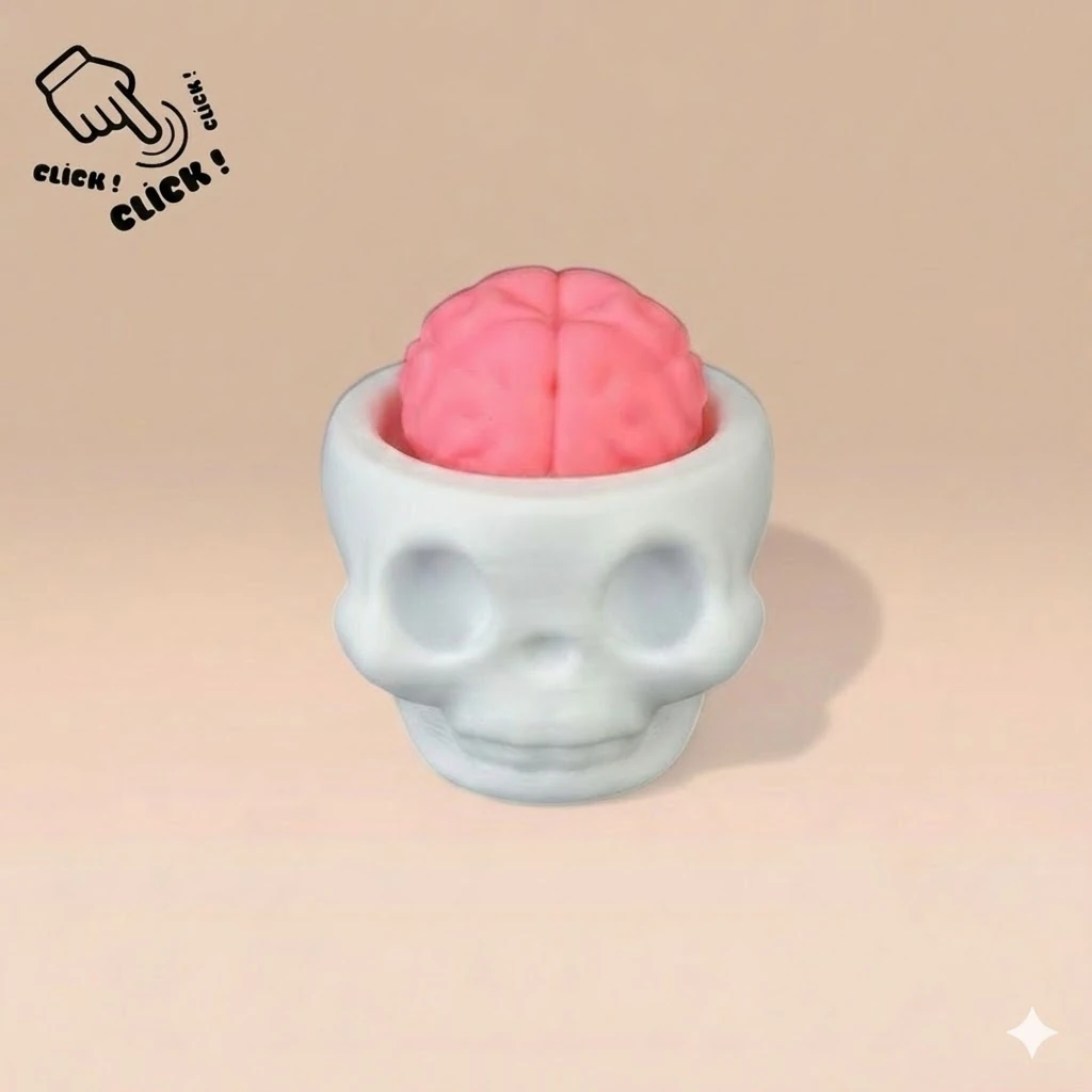 Kurukafa/Beyin Clicker Anahtarlık