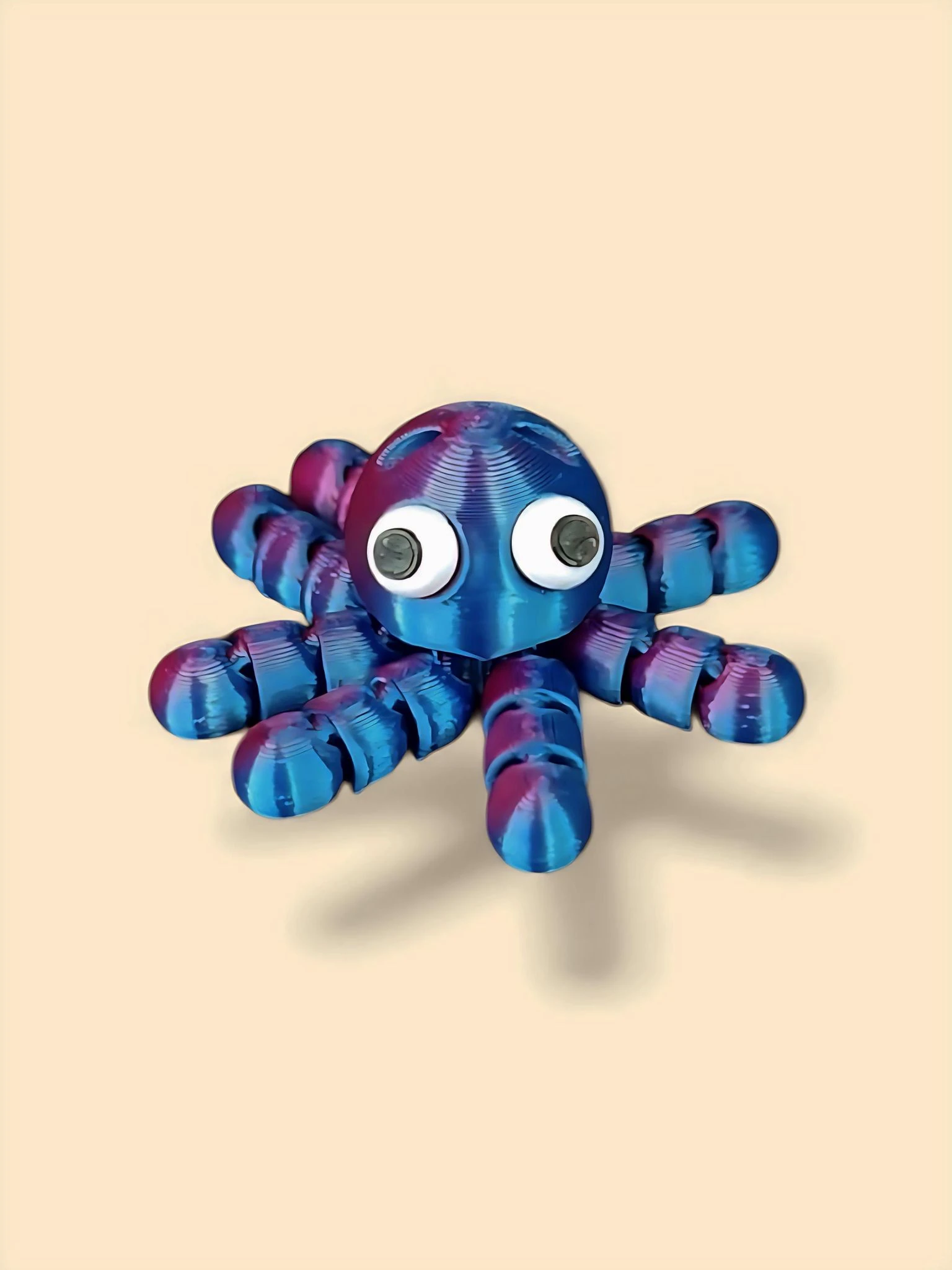 Ahtapot Flexi Anahtarlık - Mavi/Mor Renk Geçişli