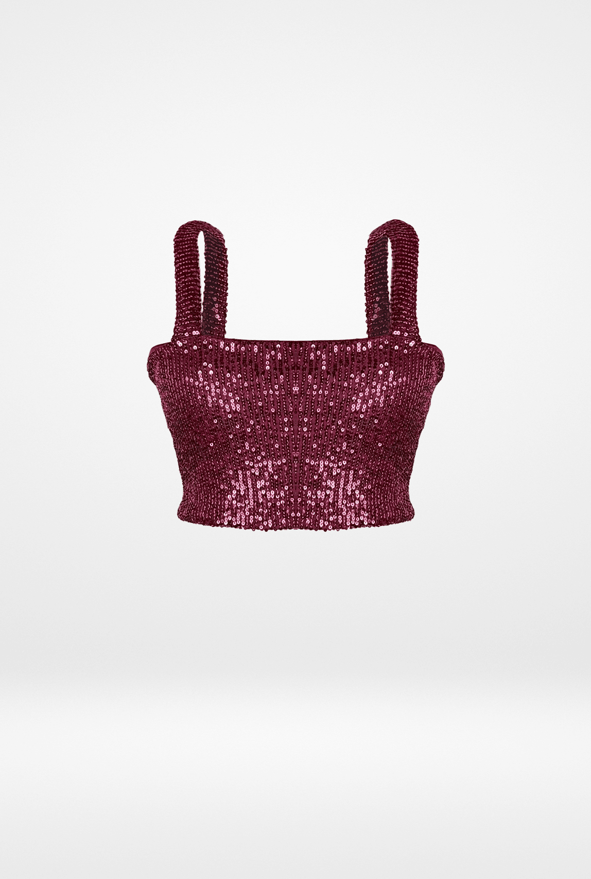 Bordo Pul Payet Askılı Crop