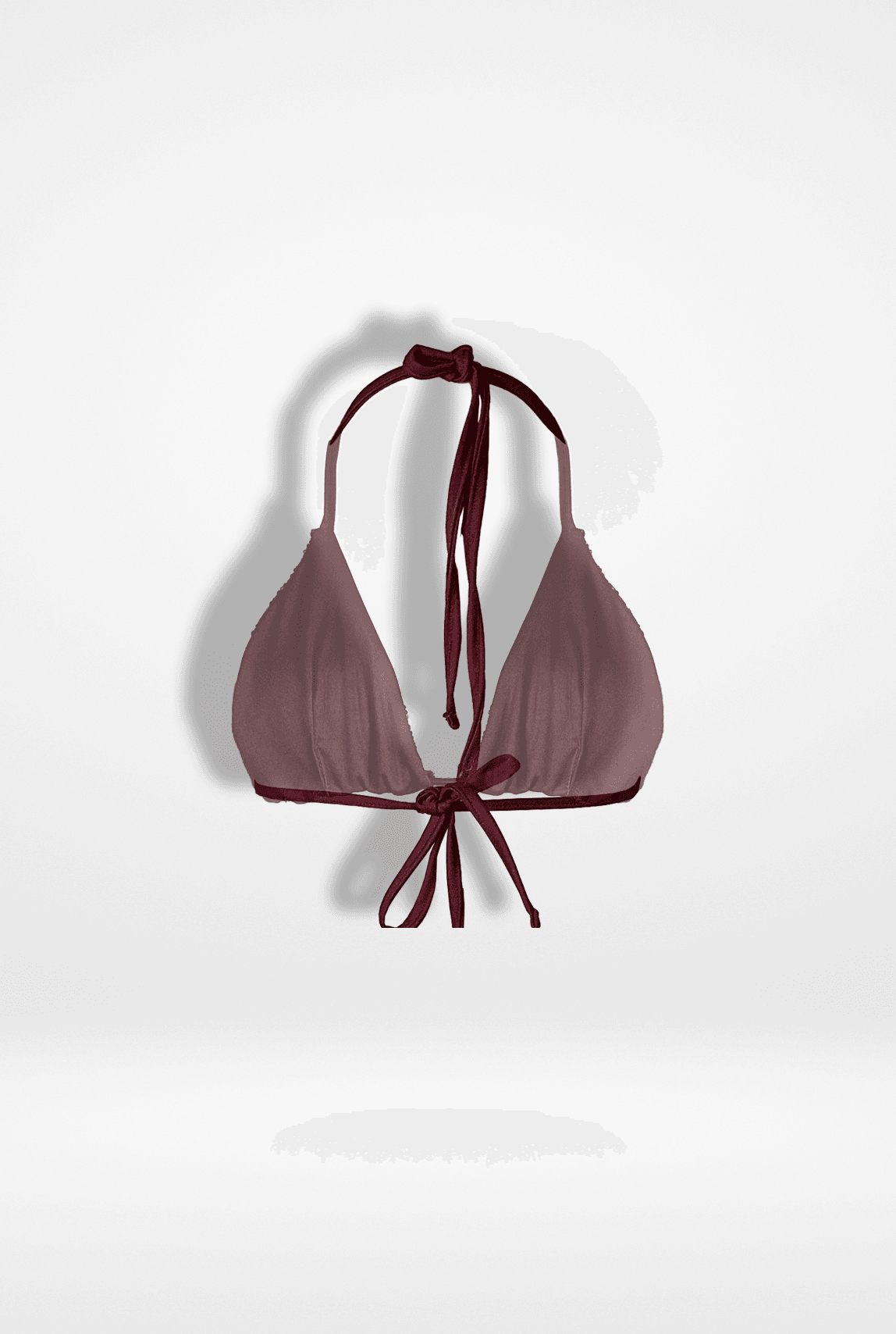 Bordo Pul Payet Bikini Üstü