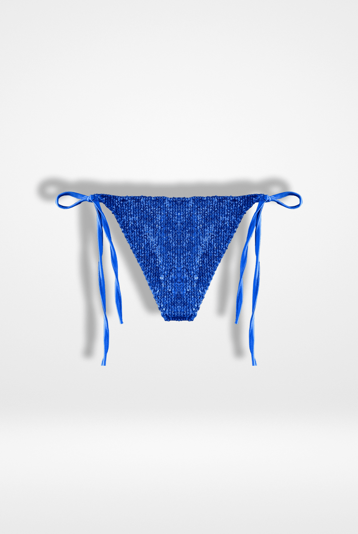 Saks Mavisi Pul Payet Bağcıklı Bikini Altı