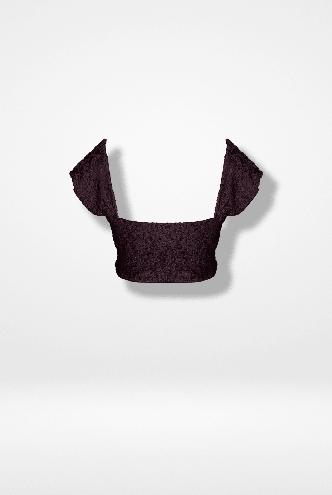 Mürdüm Dantel Askılı Crop