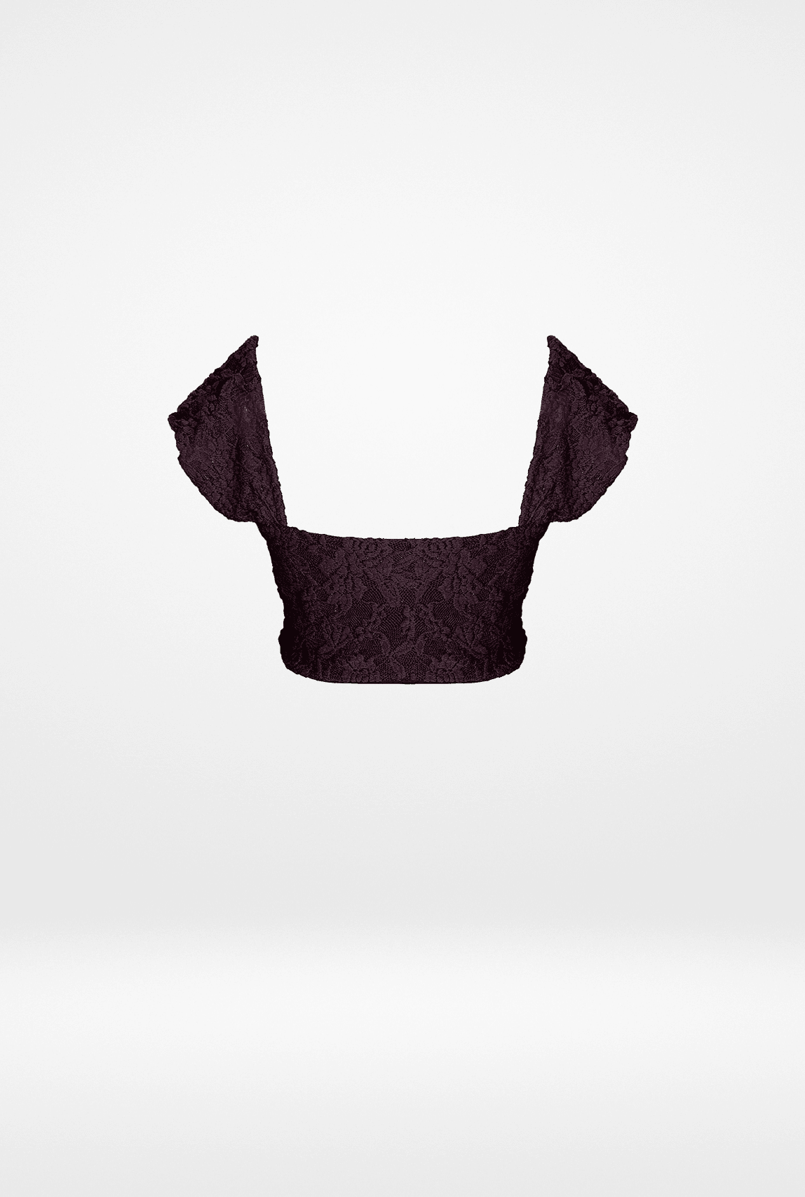 Mürdüm Dantel Askılı Crop