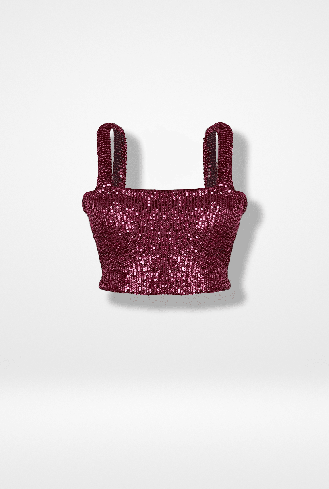 Bordo Pul Payet Askılı Crop