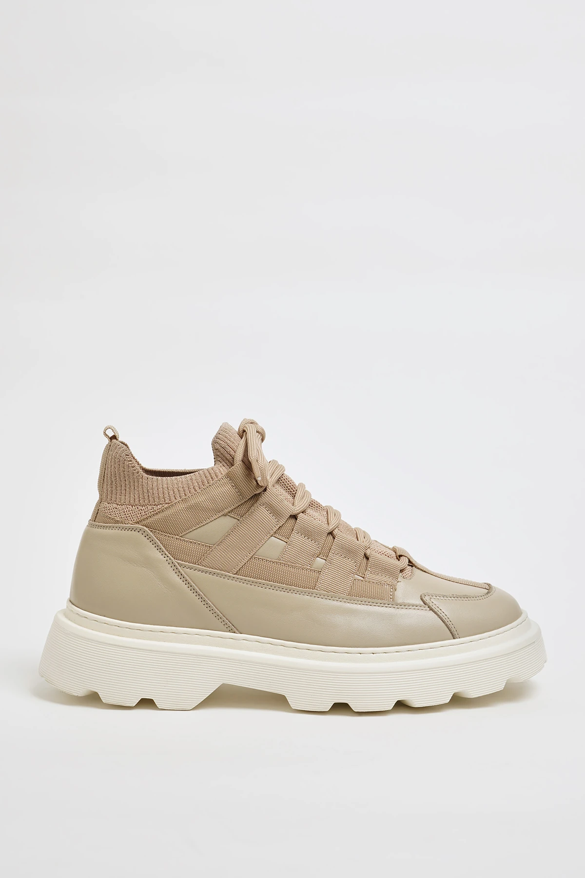 Roberto Model Eva Taban Kombinasyonlu Deri Bot - BEJ