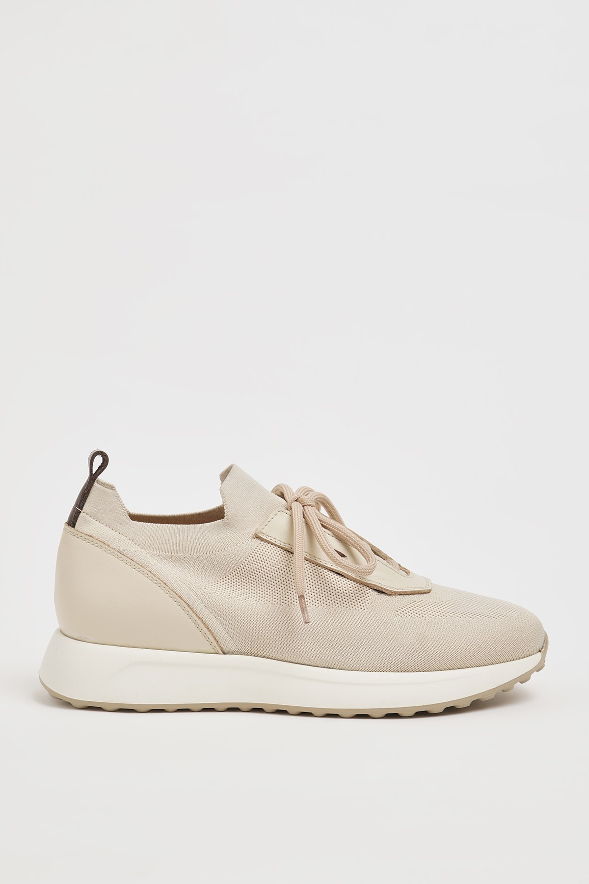Omega Model Örme Triko Kumaş Eva Taban Sneaker Ayakkabı - BEJ