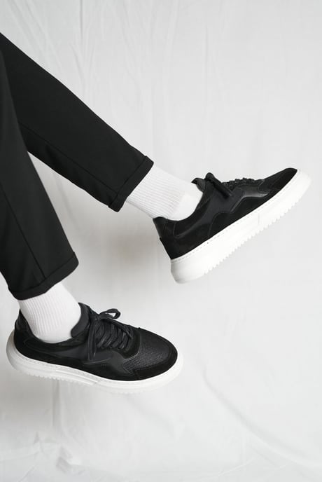Martin Model Deri Kombinasyonlu Eva Taban Sneaker Ayakkabı
