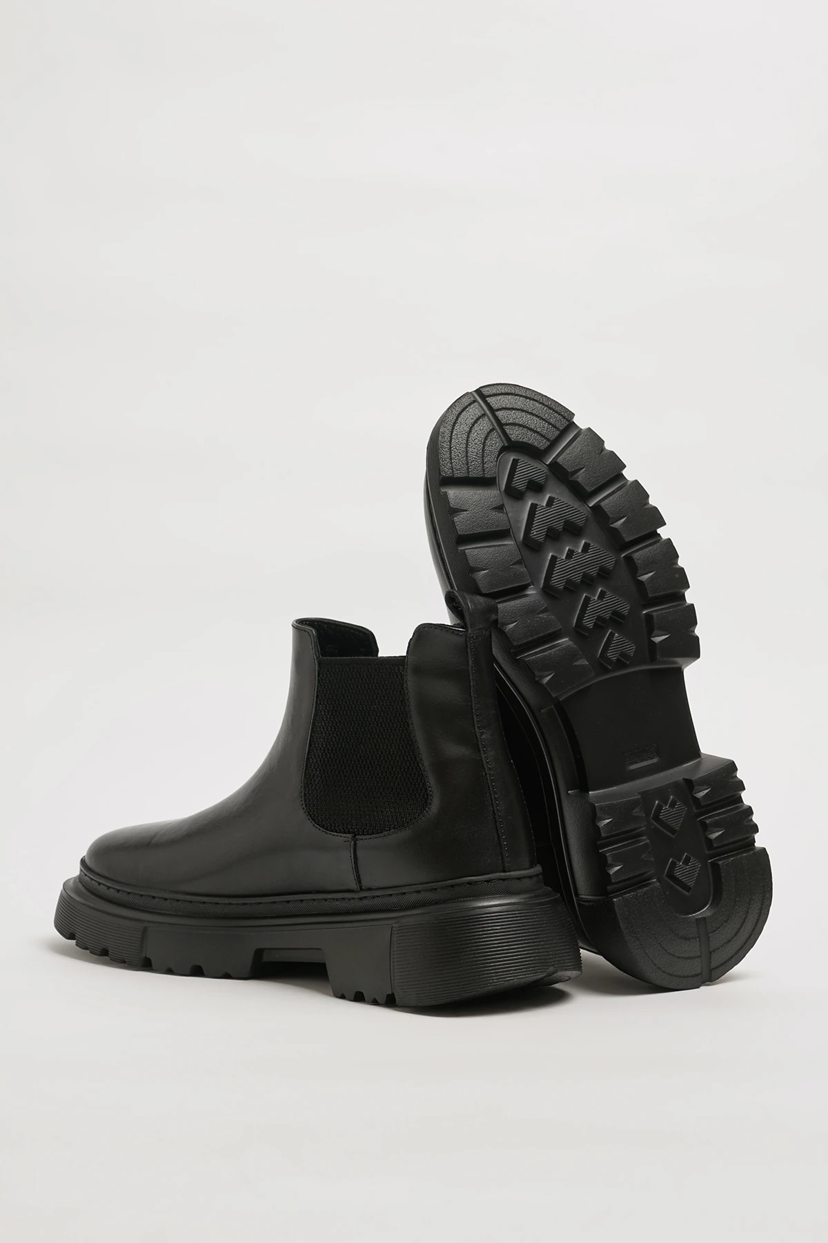 Agustin Model Hakiki Natural Deri Eva Taban Chelsea Bot - SİYAH