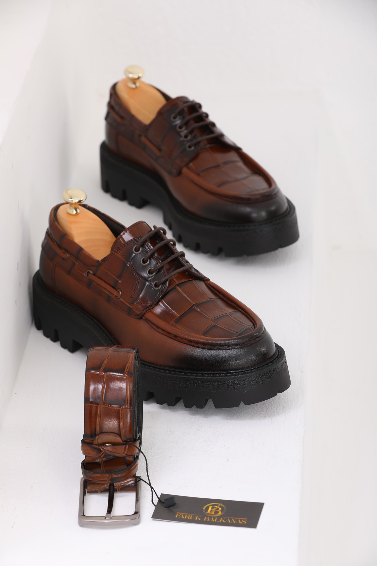 Kevin Model Özel Tasarım Hakiki Kroko Deri Casual Ayakkabı