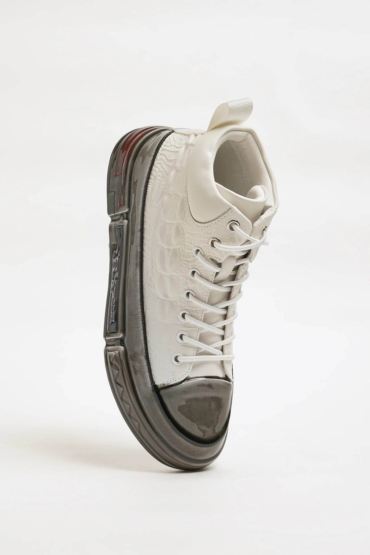 Brendon V2 Model Özel Jel Taban Kombinasyonlu Deri Bot - BEYAZ