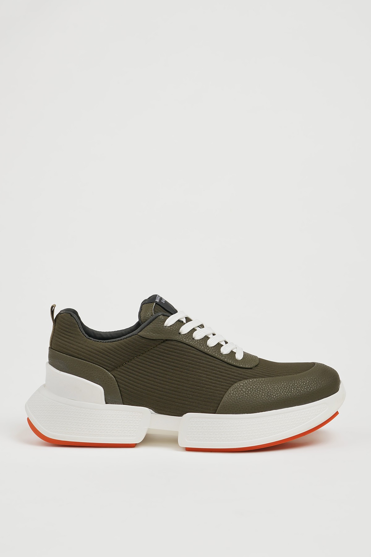 Valery Model Hakiki Kombinasyonlu Deri İthal Taban Sneaker Ayakkabı - HAKİ