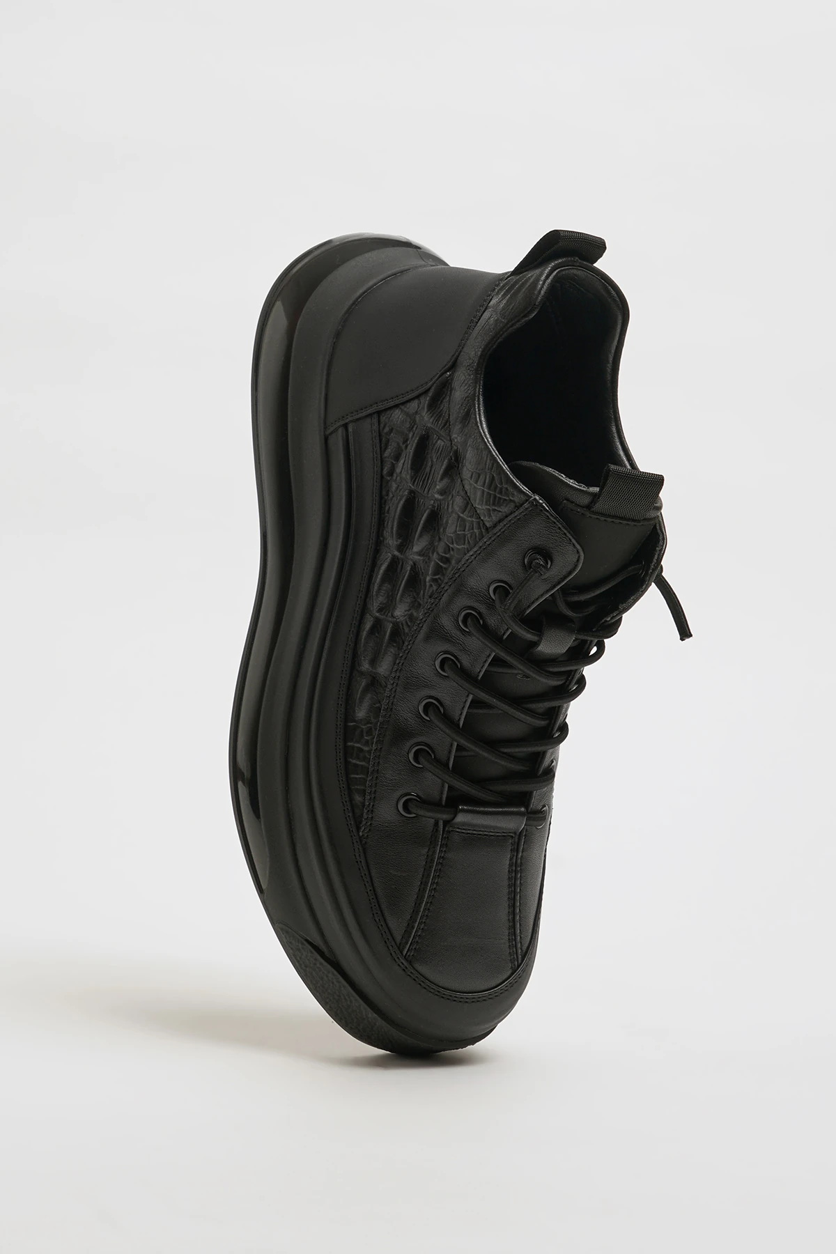 Alanso Model Hakiki Kombinasyonlu Deri İthal Taban Bot - SİYAH