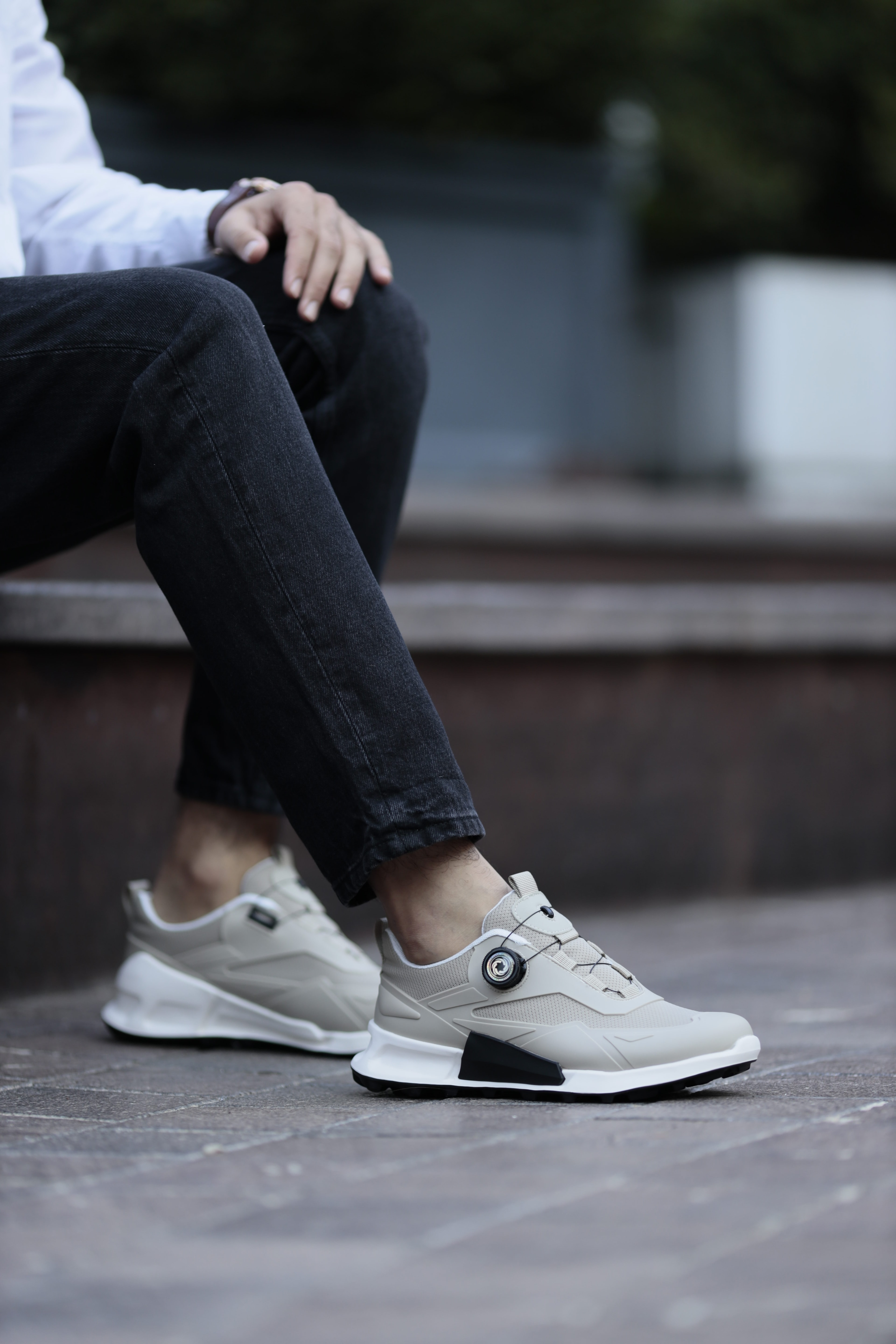 Travel Model Kombinasyonlu Deri İthal Sneaker Ayakkabı