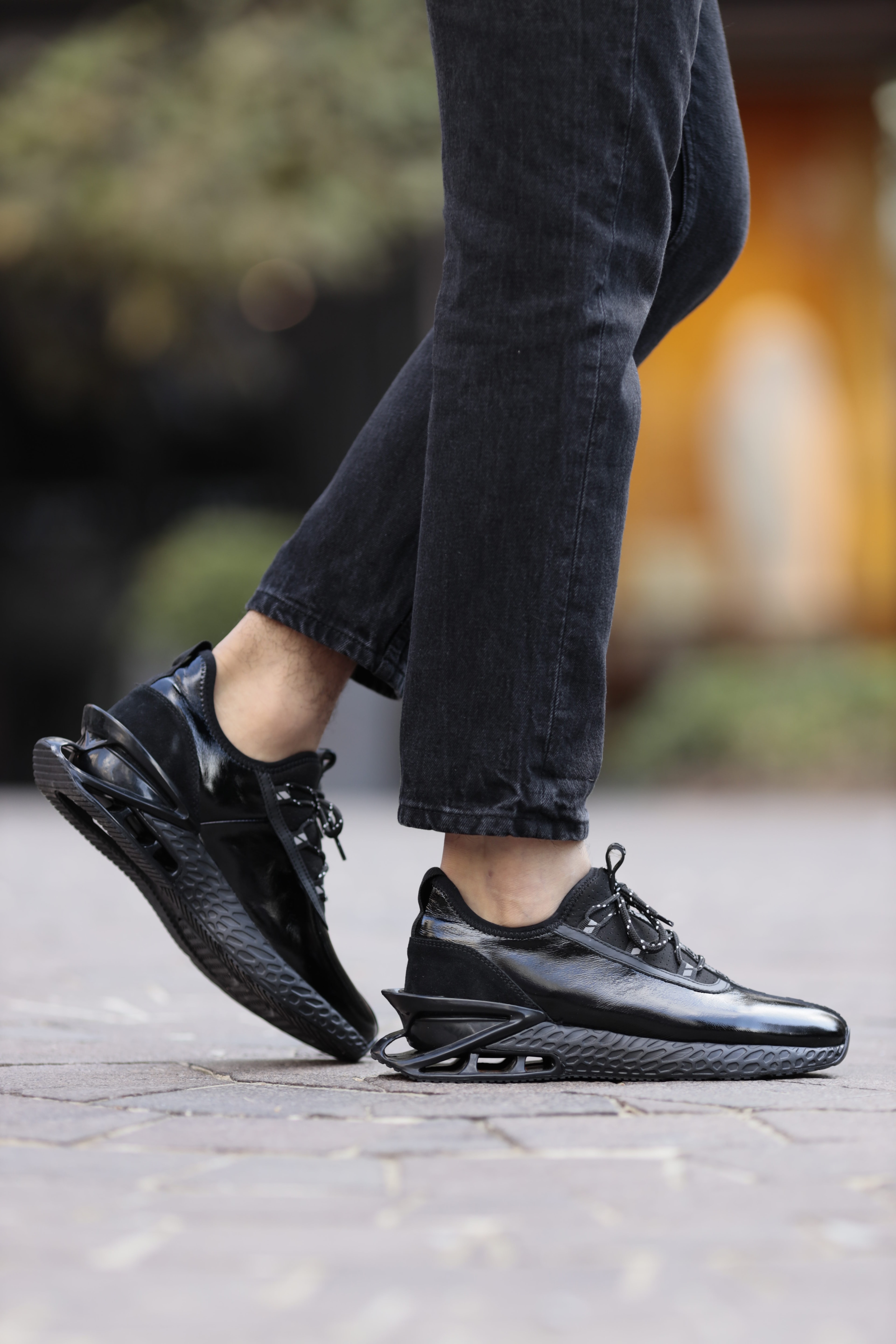 Magic Model Hakiki Rugan Deri İthal Taban Sneaker Ayakkabı