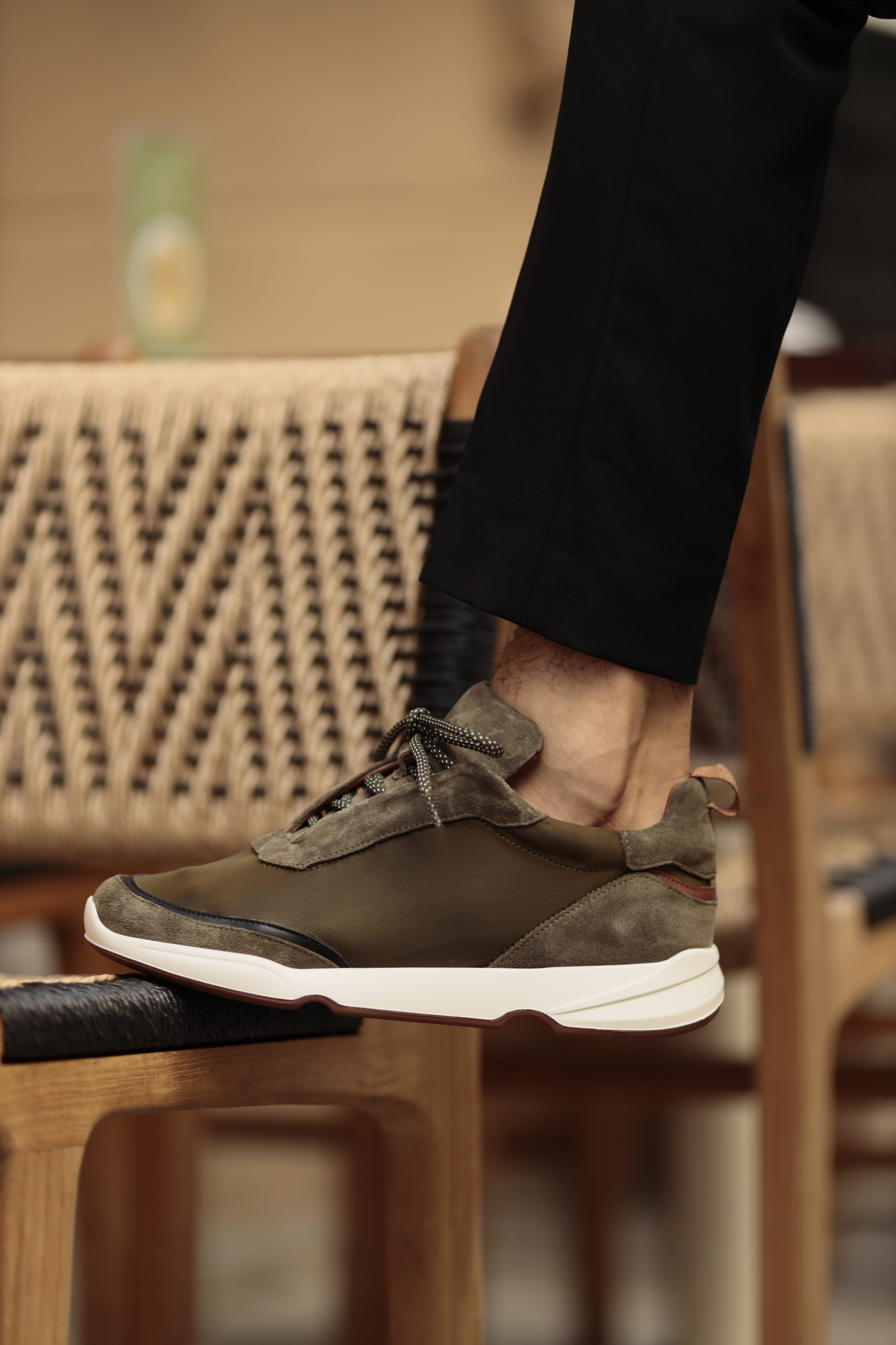 Divorse Model Eva Taban Hafif ince Deri Sneaker Ayakkabı