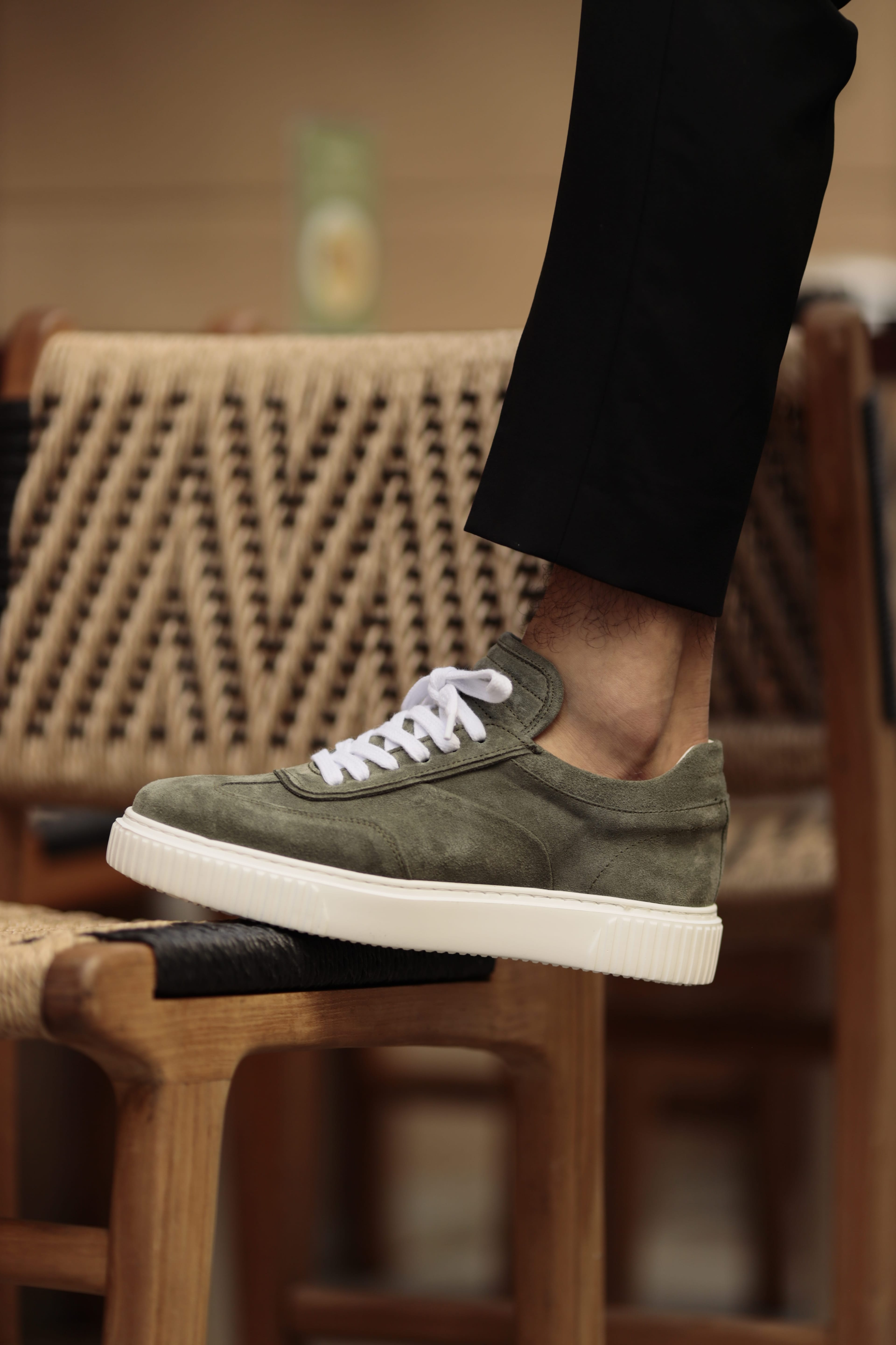 Ramus Model Kombinasyonlu Deri İthal Taban Sneaker Ayakkabı