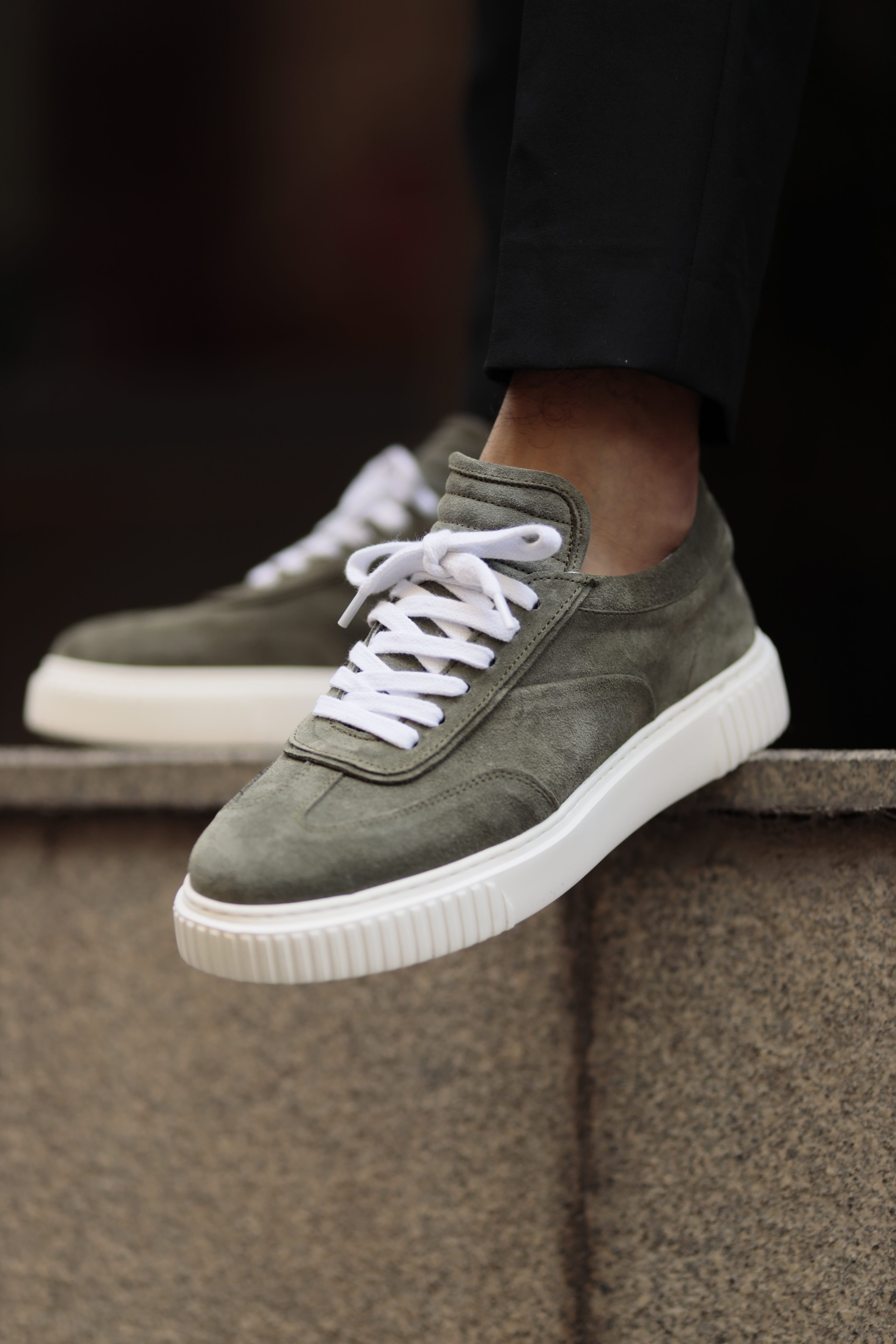 Ramus Model Kombinasyonlu Deri İthal Taban Sneaker Ayakkabı