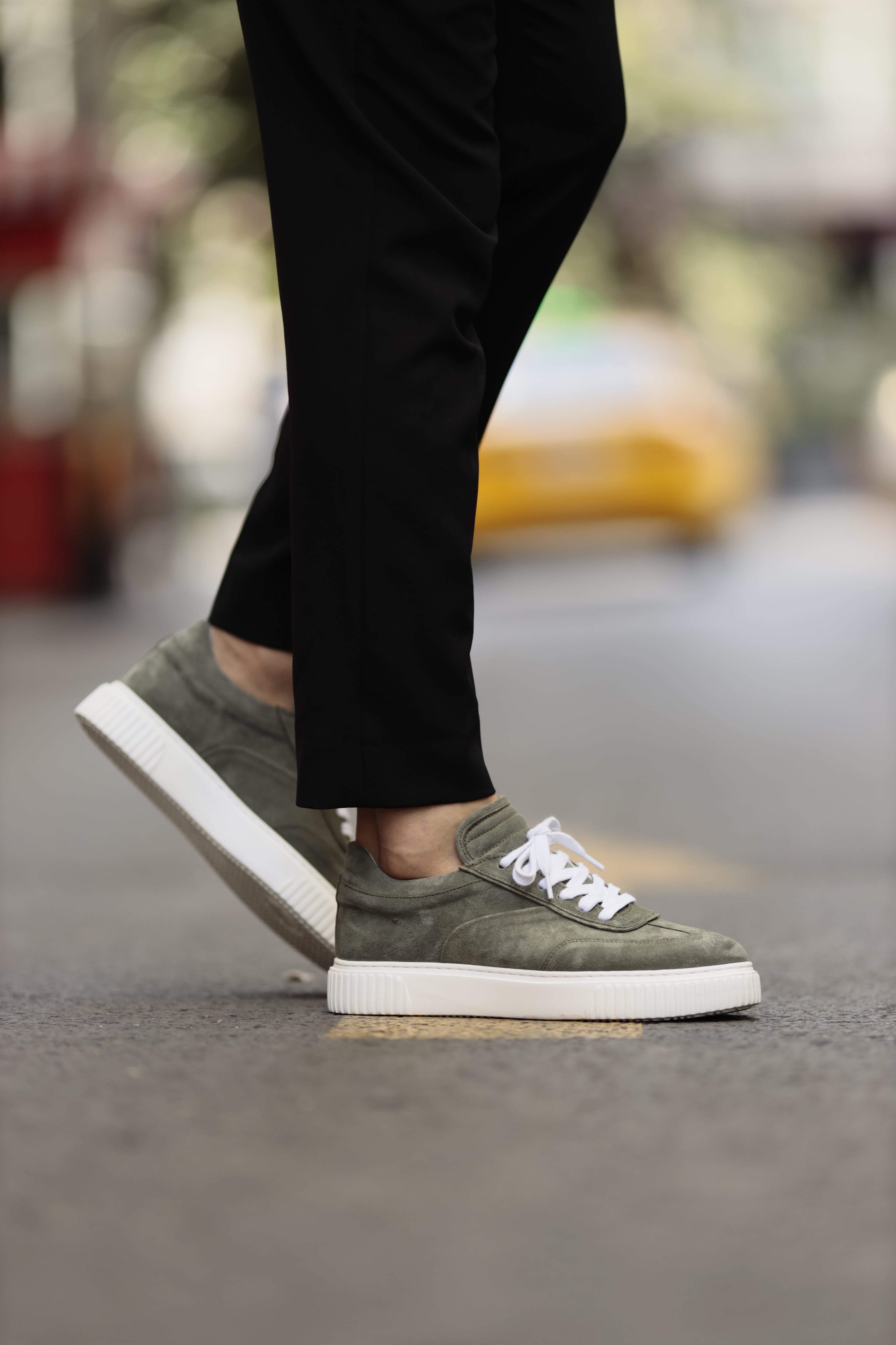 Ramus Model Kombinasyonlu Deri İthal Taban Sneaker Ayakkabı