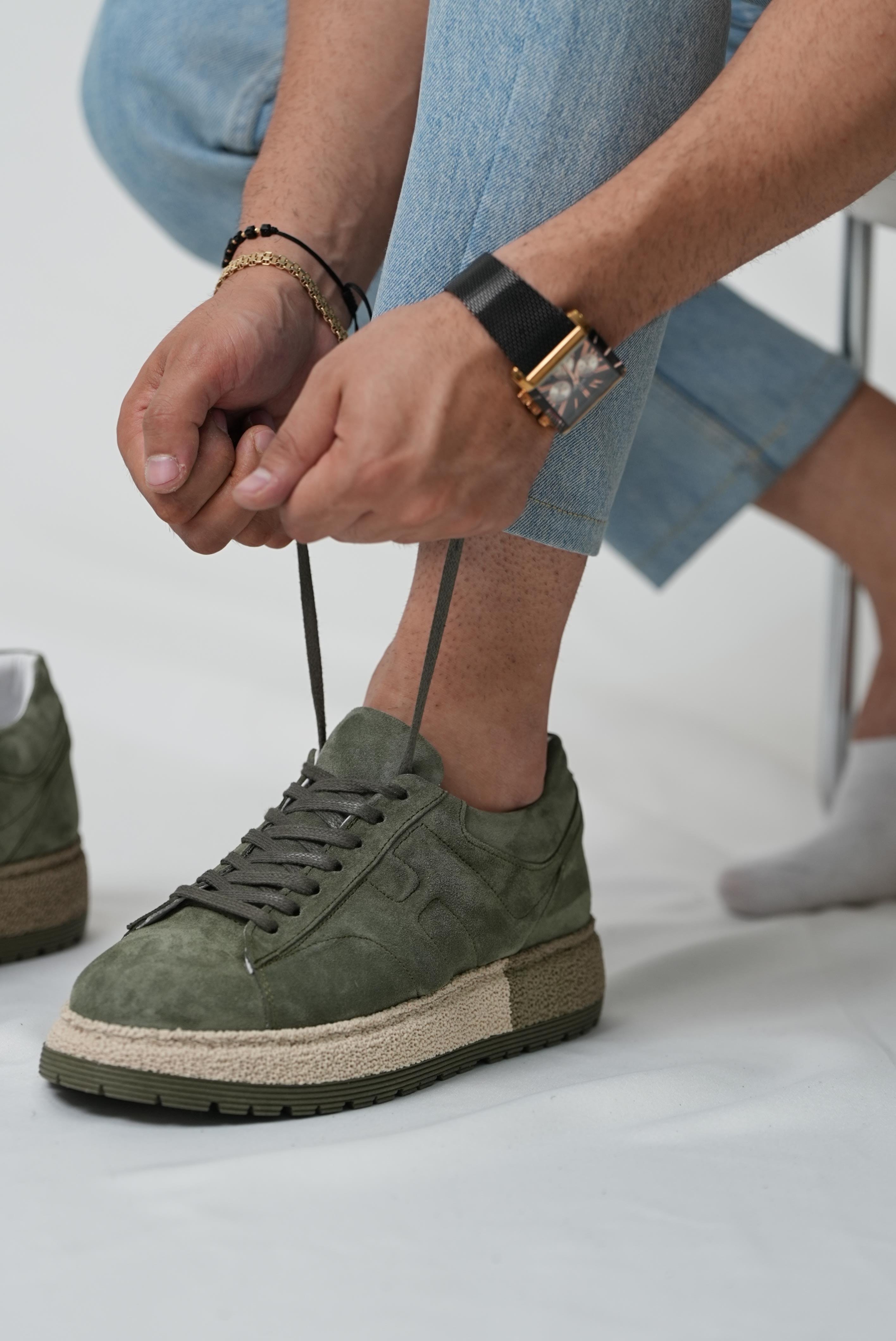 Holly Model Kombinasyonlu Deri İthal Taban Sneaker Ayakkabı
