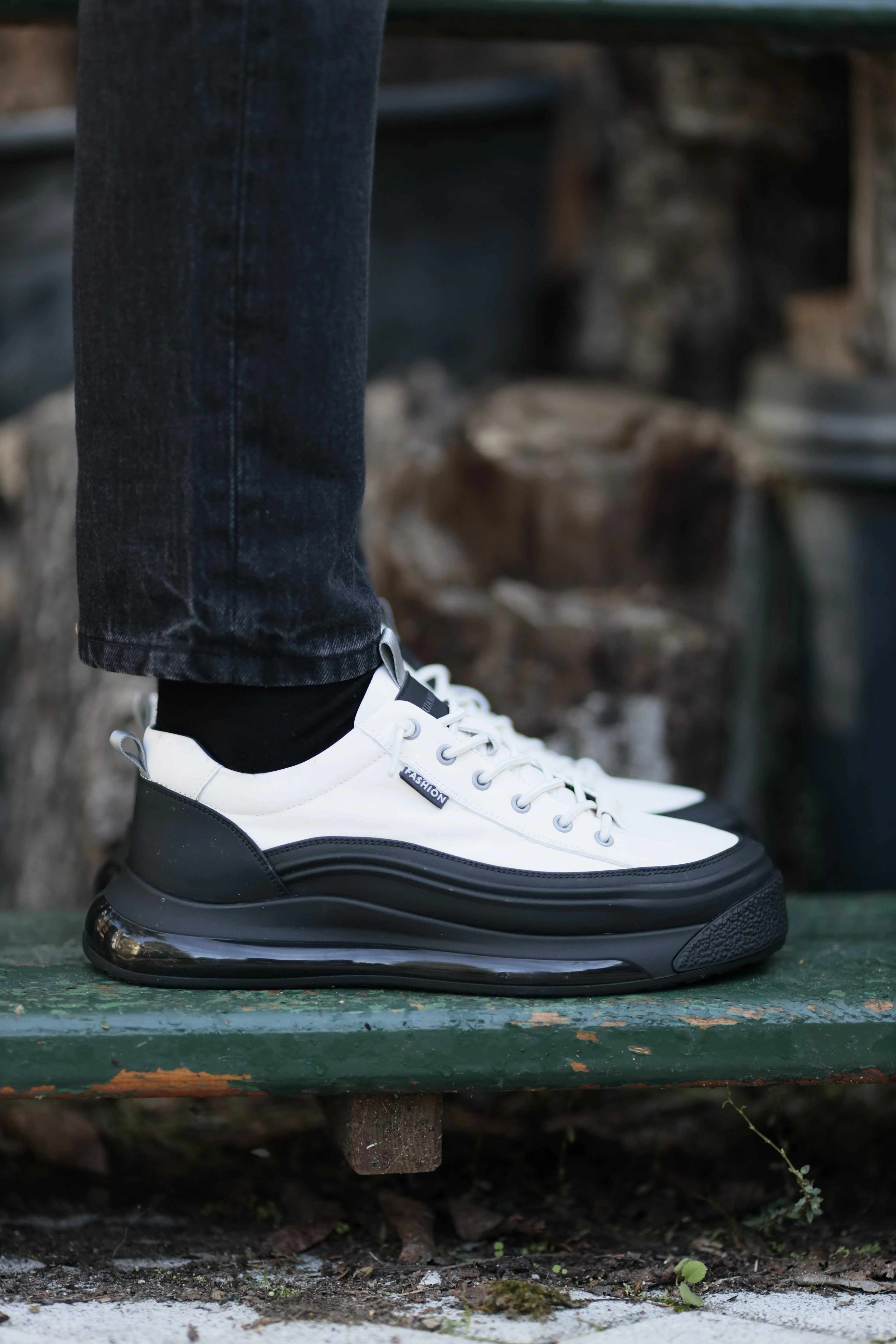 Omar Model Kombinasyonlu Deri İthal Taban Sneaker Ayakkabı