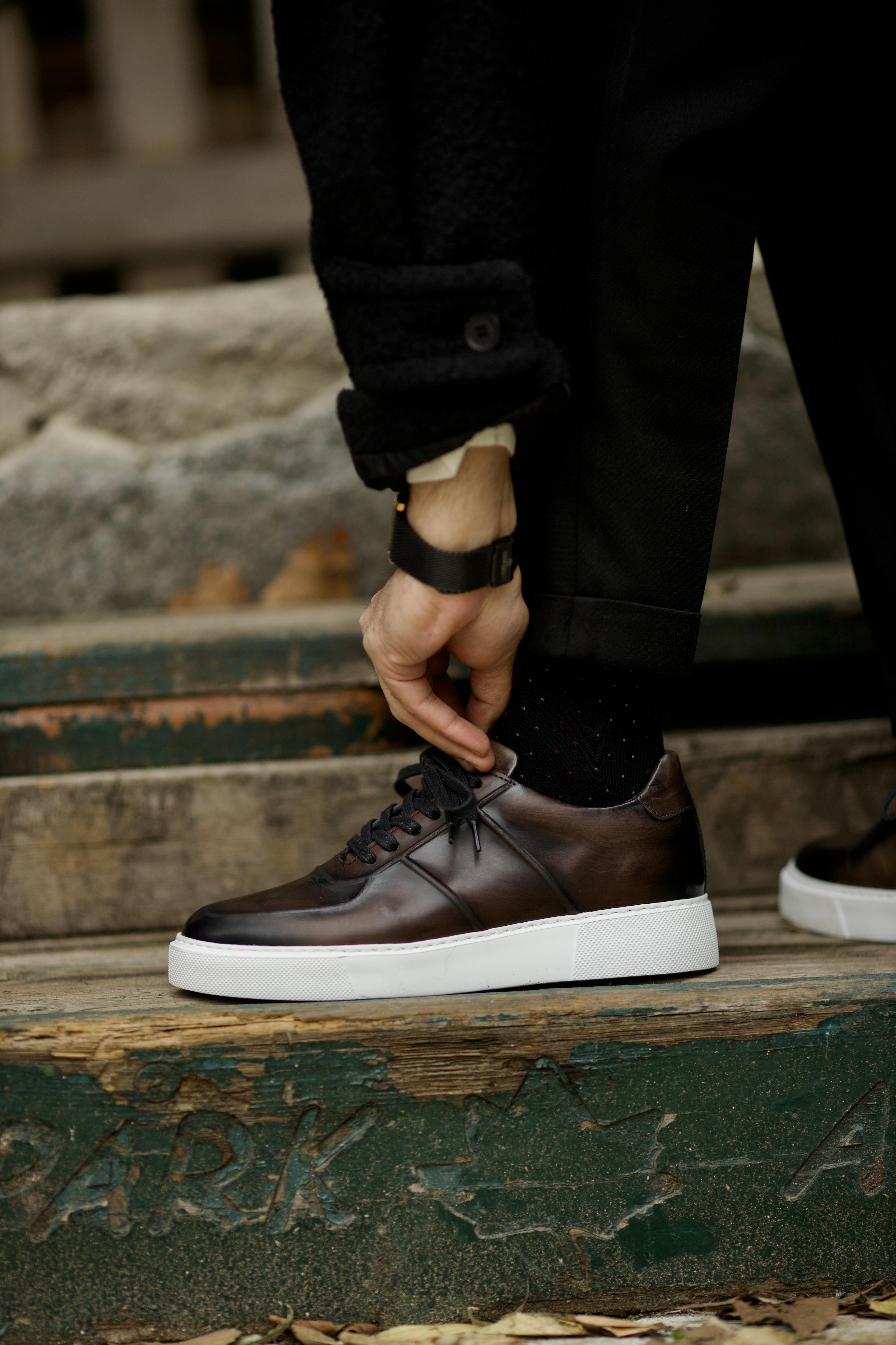 Eliot Model Natural Deri Sneaker Ayakkabı