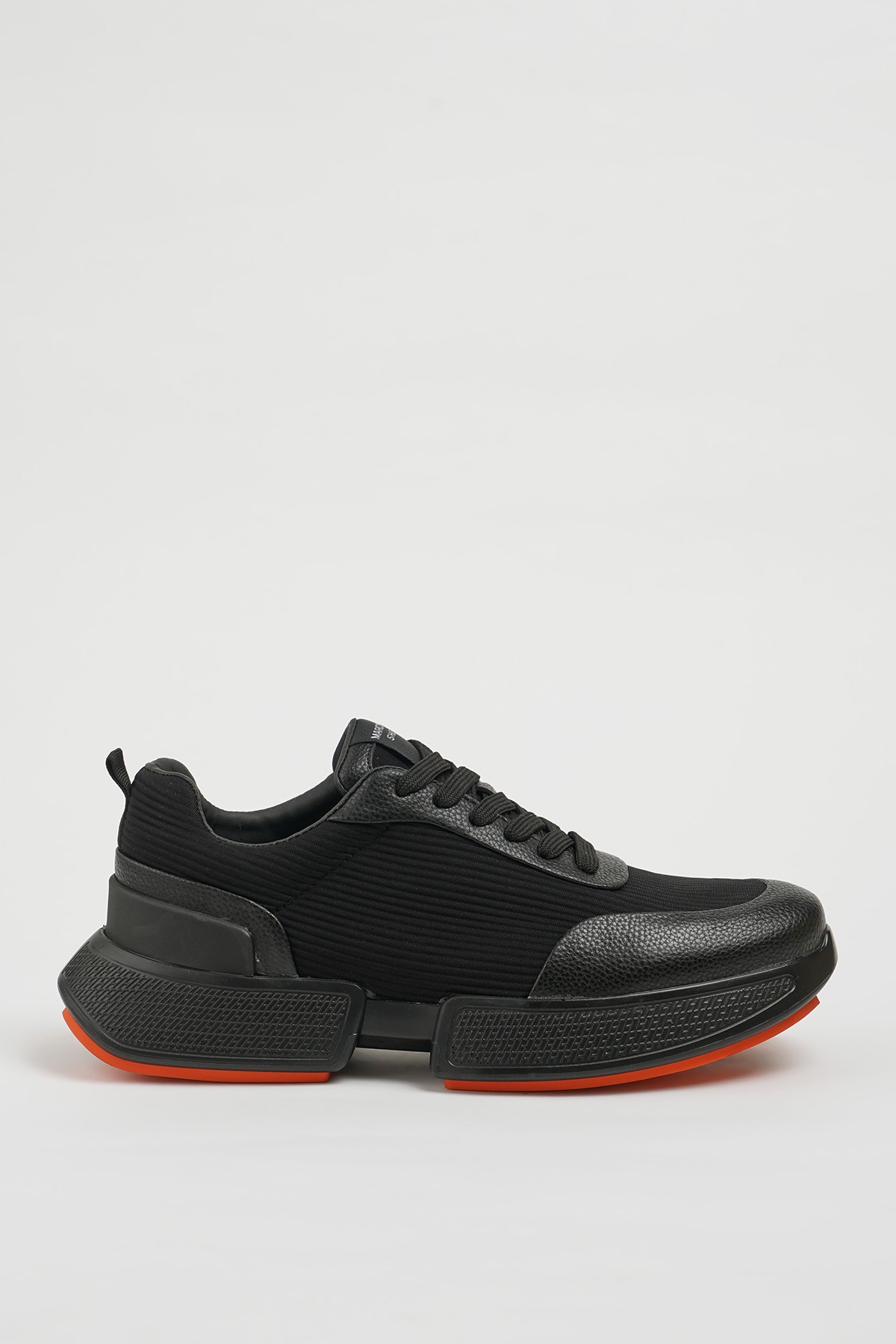 Valery Model Hakiki Kombinasyonlu Deri İthal Taban Sneaker Ayakkabı - SİYAH TABAN