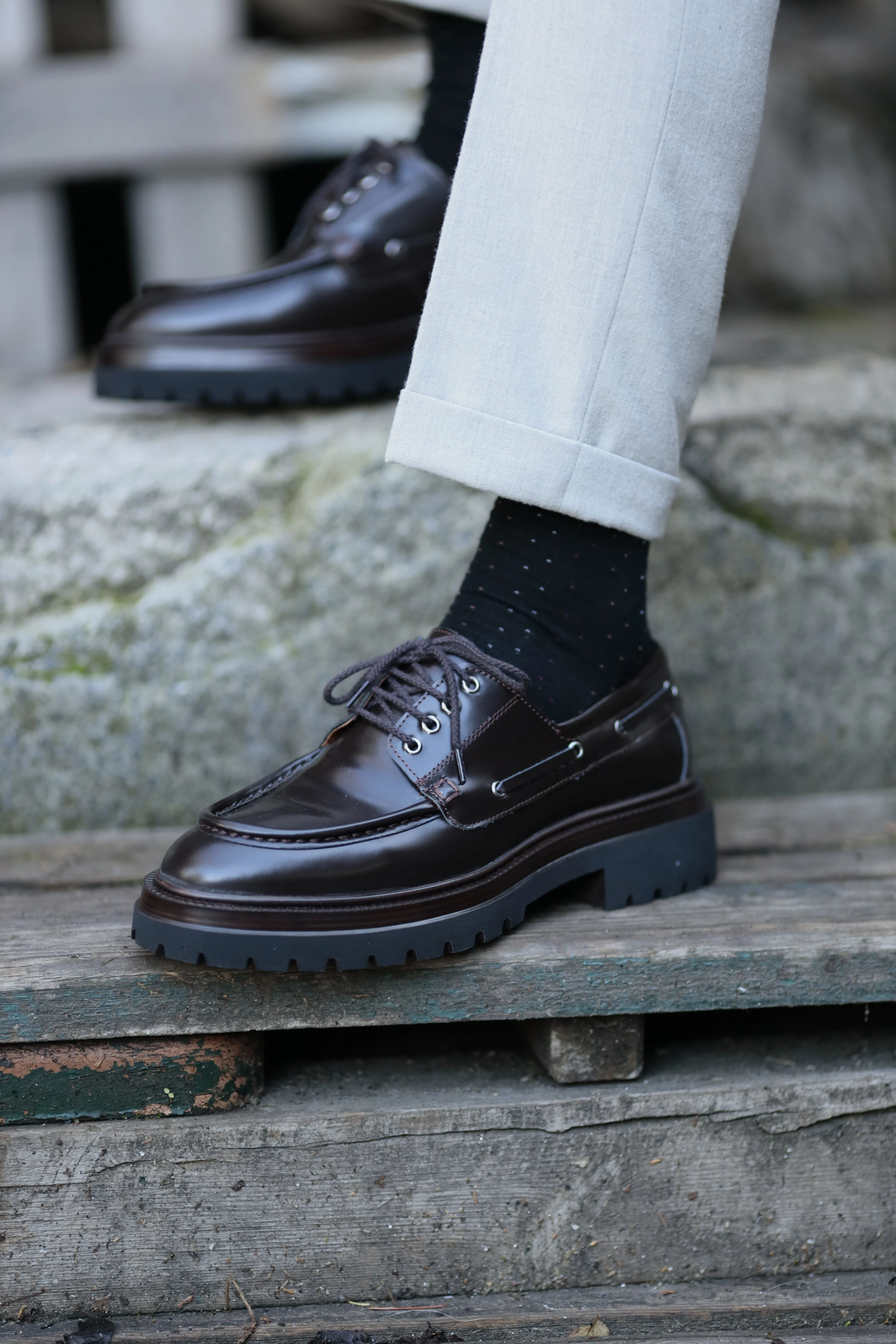 Sinyor Model Eva Taban Açma Deri Casual Ayakkabı - KAHVERENGİ